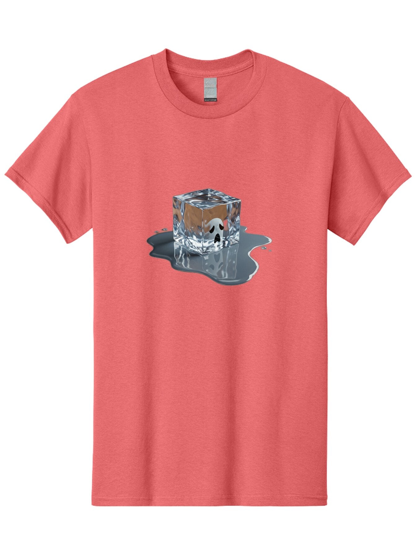 Ghost-In-Ice-Cube Men'S Graphic Tee, 100% Cotton, Comfortable Casual Summer Wear, Machine Washable, Vintage Camera, Old Camera, Antique Camera, Black Camera, Classic Photography, Photography Equipment, Nostalgic Device, Film Camera, Camera Art Baq889 1