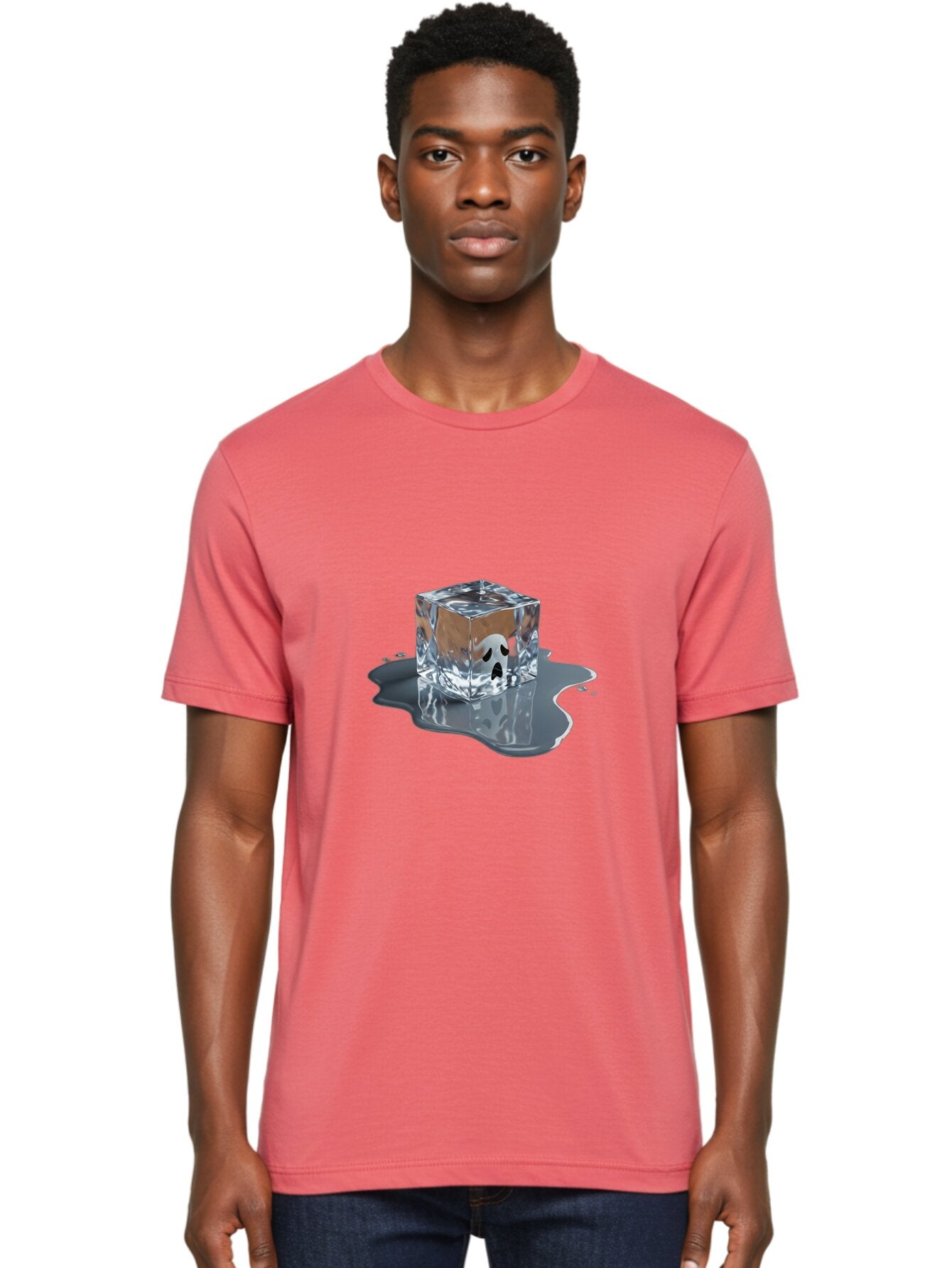 Ghost-In-Ice-Cube Men'S Graphic Tee, 100% Cotton, Comfortable Casual Summer Wear, Machine Washable, Vintage Camera, Old Camera, Antique Camera, Black Camera, Classic Photography, Photography Equipment, Nostalgic Device, Film Camera, Camera Art Baq889 19