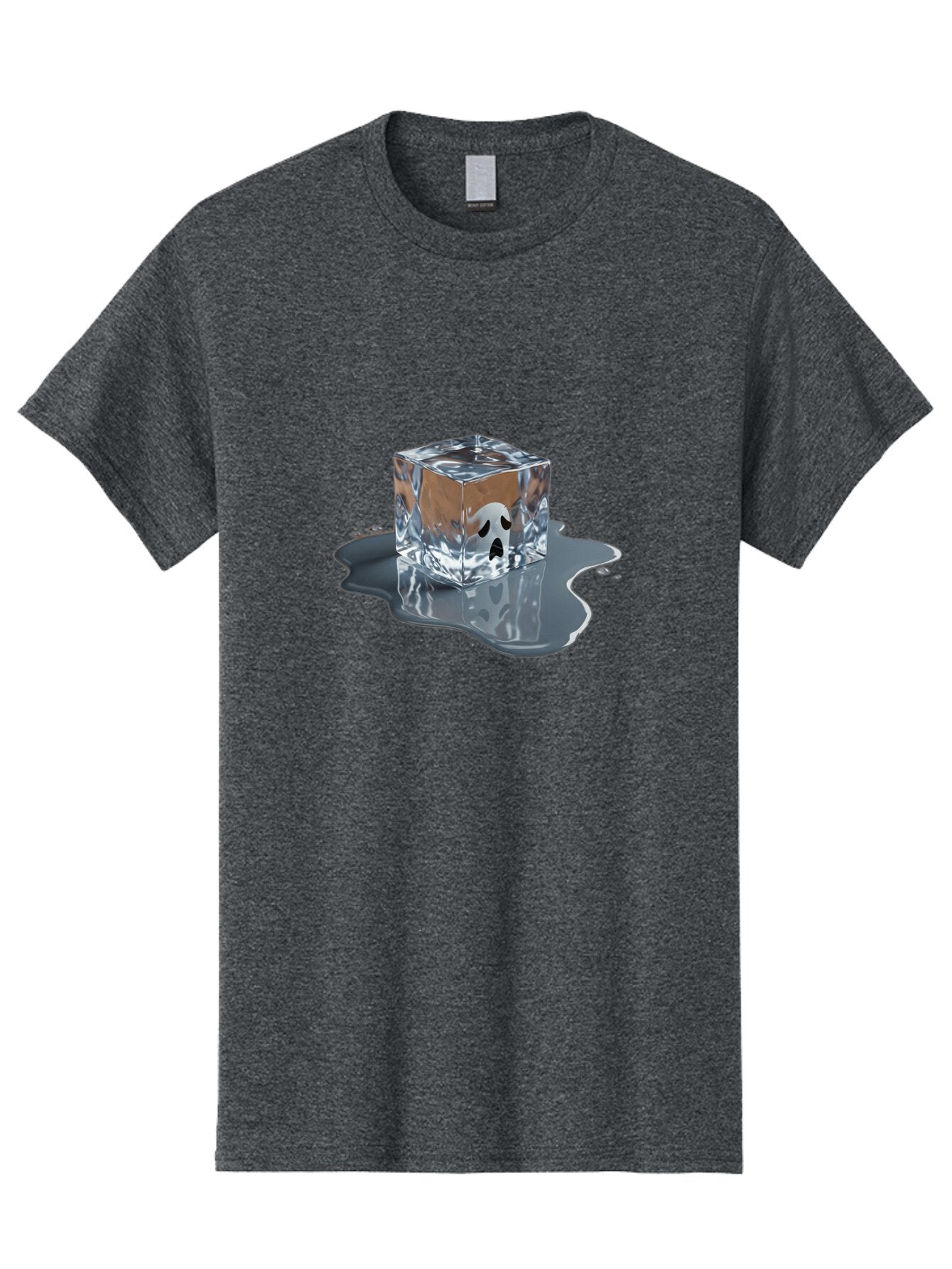 Ghost-In-Ice-Cube Men'S Graphic Tee, 100% Cotton, Comfortable Casual Summer Wear, Machine Washable, Vintage Camera, Old Camera, Antique Camera, Black Camera, Classic Photography, Photography Equipment, Nostalgic Device, Film Camera, Camera Art Baq889 3