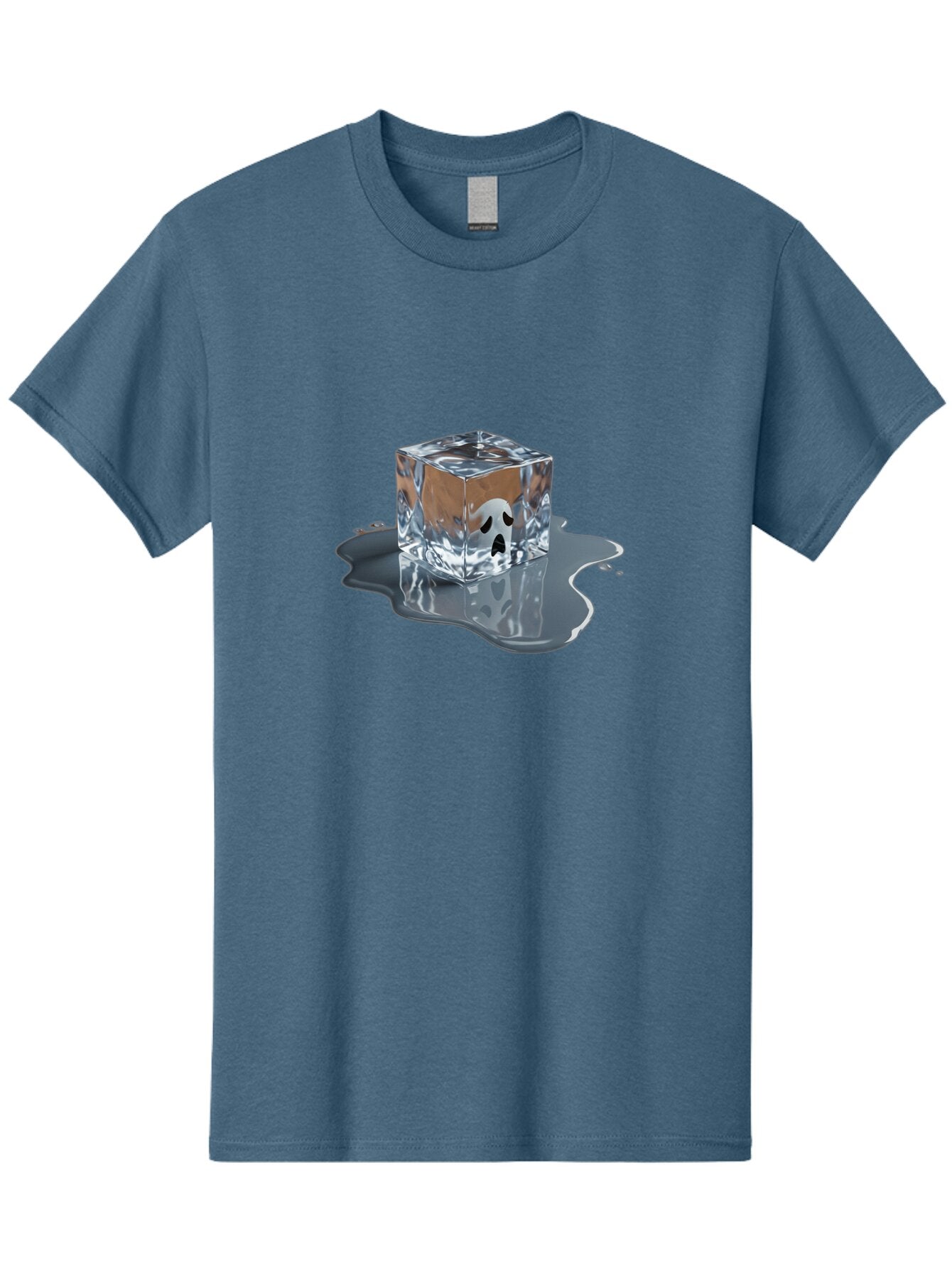 Ghost-In-Ice-Cube Men'S Graphic Tee, 100% Cotton, Comfortable Casual Summer Wear, Machine Washable, Vintage Camera, Old Camera, Antique Camera, Black Camera, Classic Photography, Photography Equipment, Nostalgic Device, Film Camera, Camera Art Baq889 4
