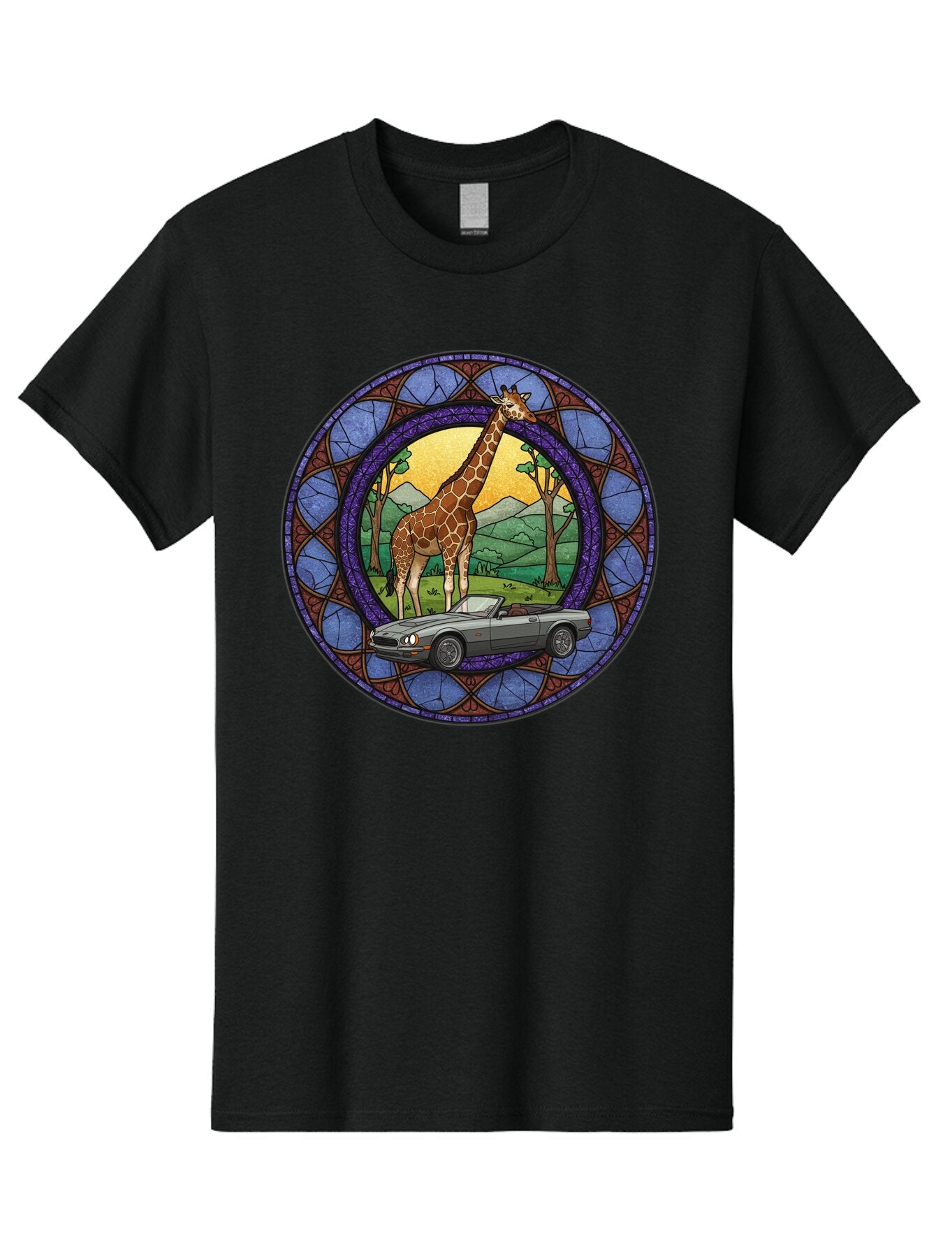 Giraffe-And-Convertible-Car Men'S Graphic Tee, 100% Cotton, Comfortable Casual Summer Wear, Machine Washable, Vintage Camera, Old Camera, Antique Camera, Black Camera, Classic Photography, Photography Equipment, Nostalgic Device, Film Camera, Baq893 5