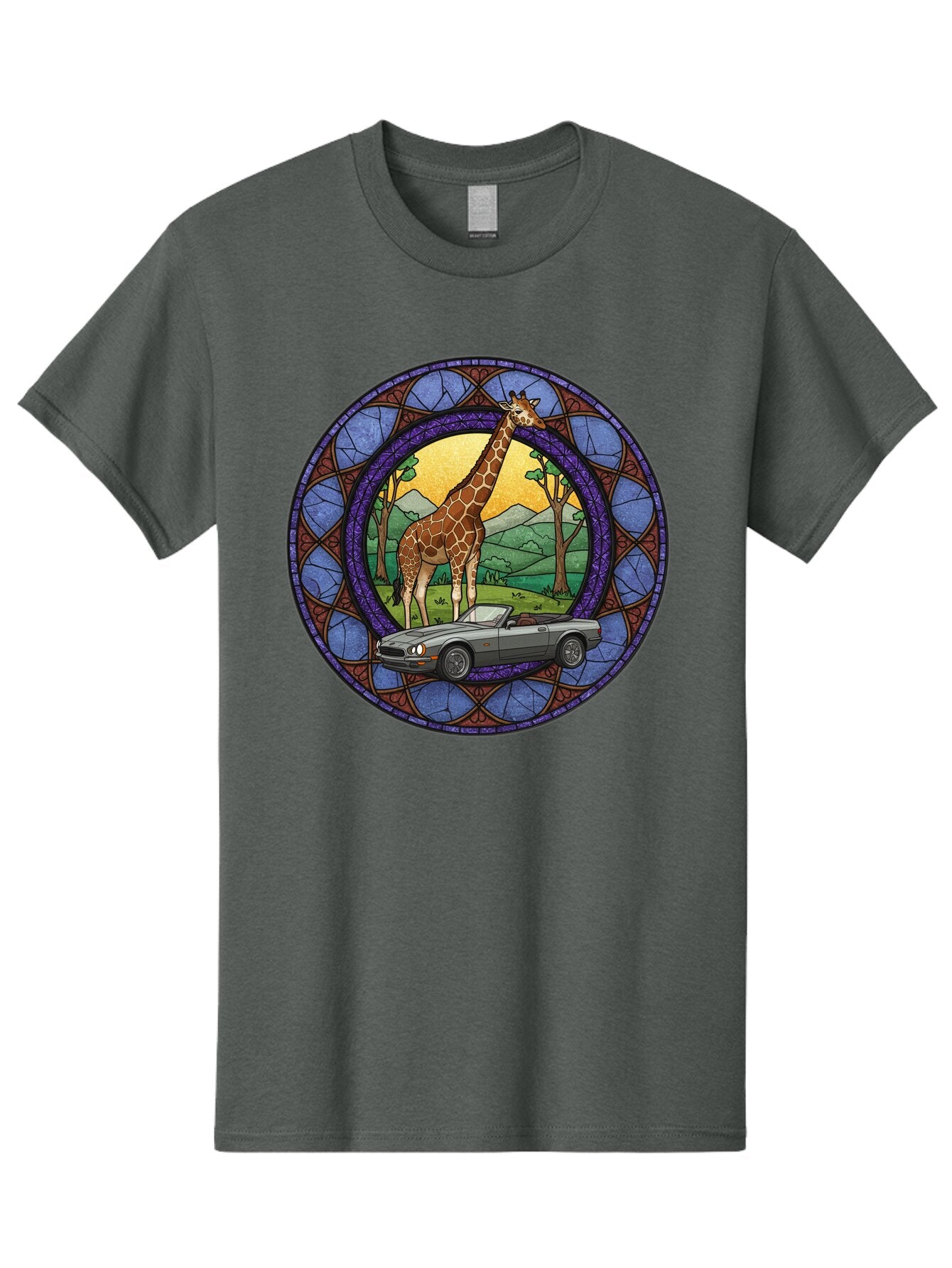 Giraffe-And-Convertible-Car Men'S Graphic Tee, 100% Cotton, Comfortable Casual Summer Wear, Machine Washable, Vintage Camera, Old Camera, Antique Camera, Black Camera, Classic Photography, Photography Equipment, Nostalgic Device, Film Camera, Baq893 3