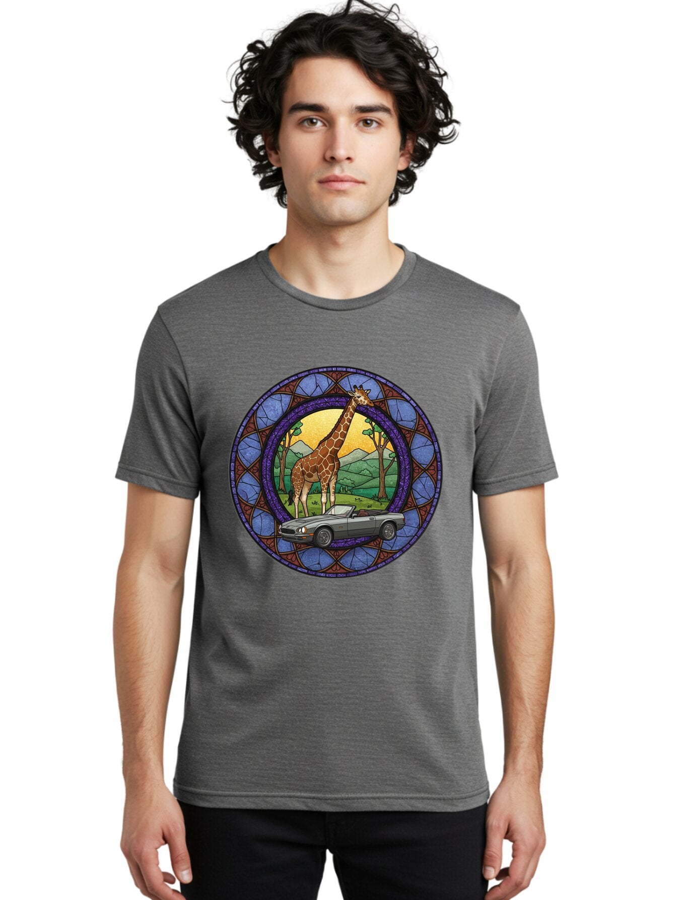 Giraffe-And-Convertible-Car Men'S Graphic Tee, 100% Cotton, Comfortable Casual Summer Wear, Machine Washable, Vintage Camera, Old Camera, Antique Camera, Black Camera, Classic Photography, Photography Equipment, Nostalgic Device, Film Camera, Baq893 28