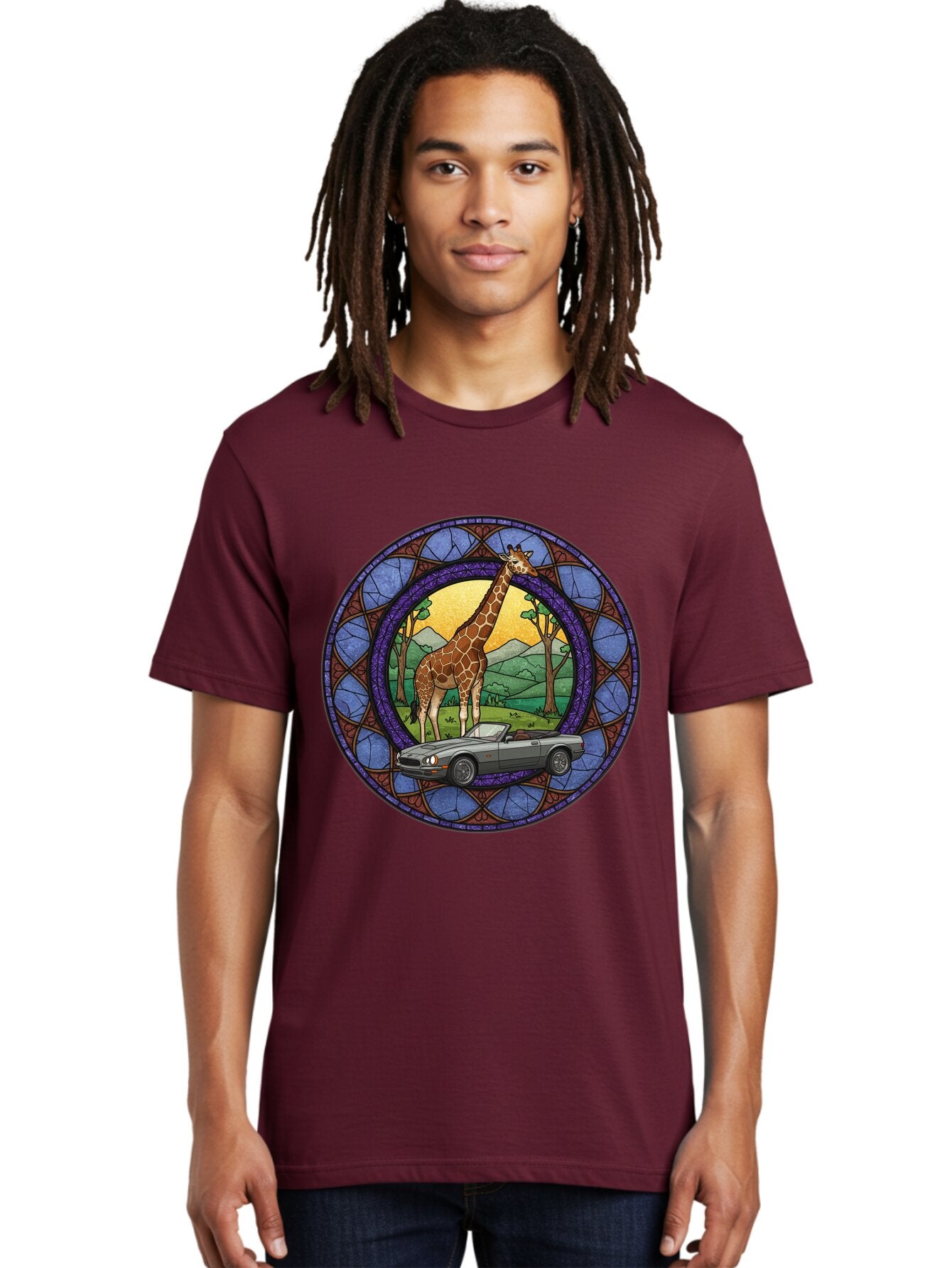 Giraffe-And-Convertible-Car Men'S Graphic Tee, 100% Cotton, Comfortable Casual Summer Wear, Machine Washable, Vintage Camera, Old Camera, Antique Camera, Black Camera, Classic Photography, Photography Equipment, Nostalgic Device, Film Camera, Baq893 17