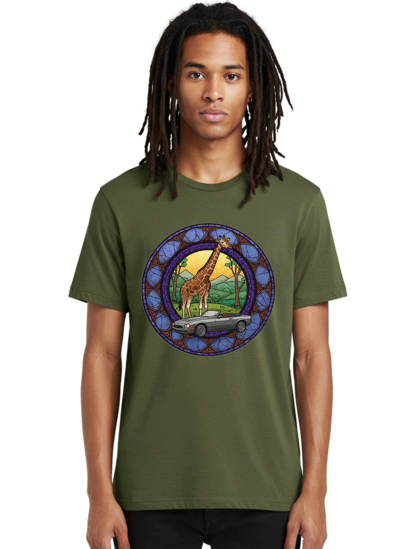 Giraffe-And-Convertible-Car Men'S Graphic Tee, 100% Cotton, Comfortable Casual Summer Wear, Machine Washable, Vintage Camera, Old Camera, Antique Camera, Black Camera, Classic Photography, Photography Equipment, Nostalgic Device, Film Camera, Baq893 26