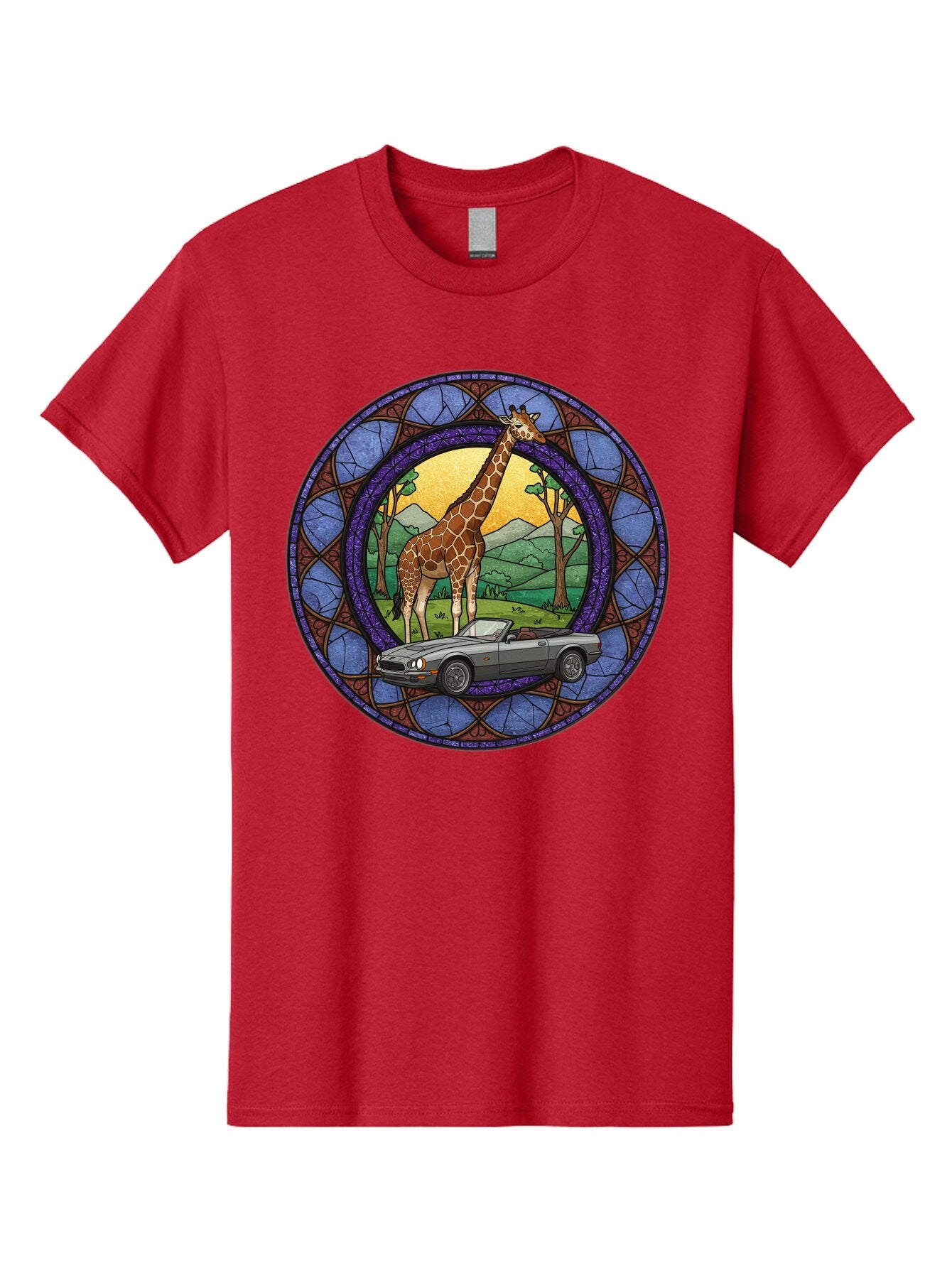 Giraffe-And-Convertible-Car Men'S Graphic Tee, 100% Cotton, Comfortable Casual Summer Wear, Machine Washable, Vintage Camera, Old Camera, Antique Camera, Black Camera, Classic Photography, Photography Equipment, Nostalgic Device, Film Camera, Baq893 2