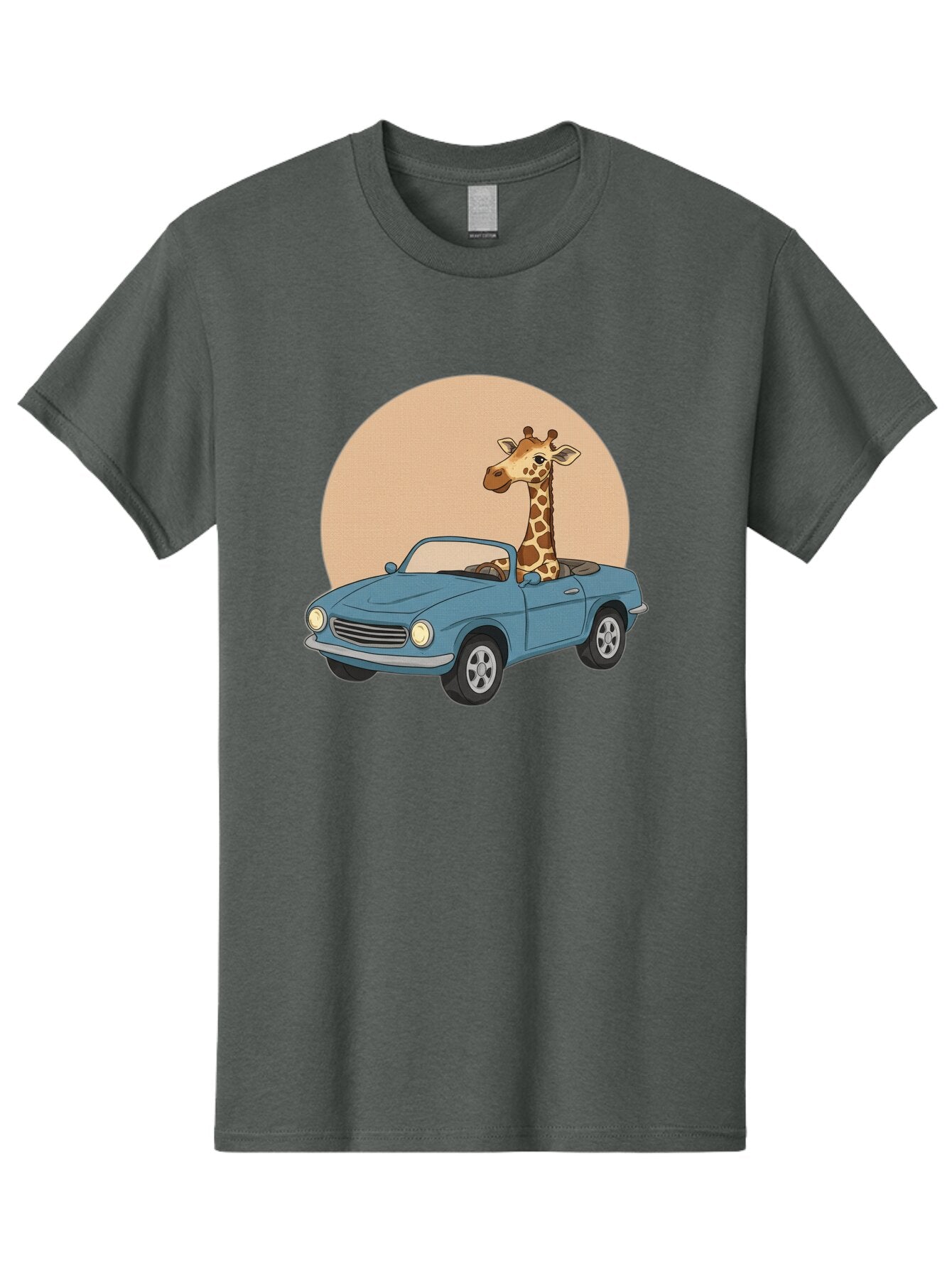 Giraffe-In-Convertible-4 Men'S Graphic Tee, 100% Cotton, Comfortable Casual Summer Wear, Machine Washable, Vintage Camera, Old Camera, Antique Camera, Black Camera, Classic Photography, Photography Equipment, Nostalgic Device, Film Camera, Baq899 12