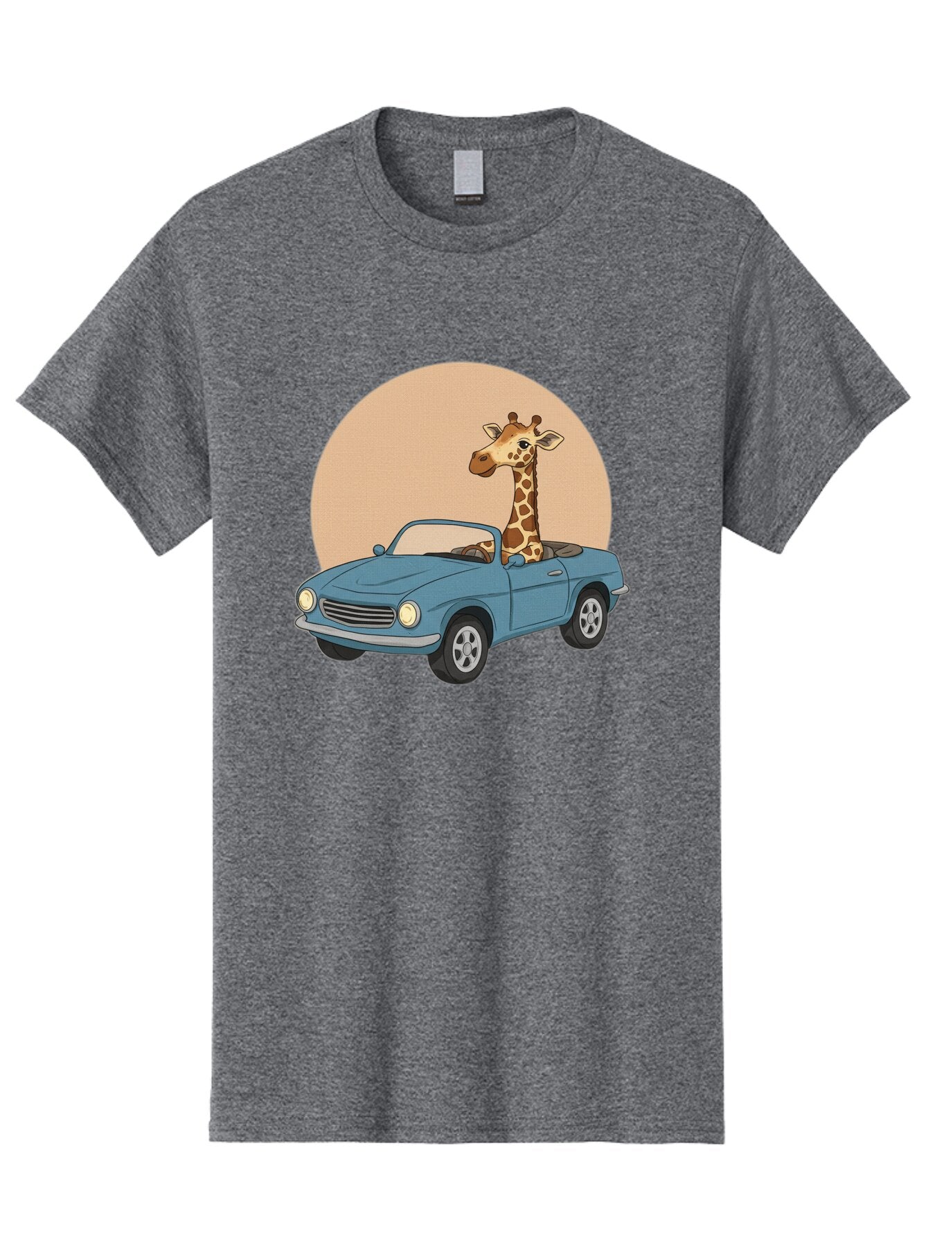 Giraffe-In-Convertible-4 Men'S Graphic Tee, 100% Cotton, Comfortable Casual Summer Wear, Machine Washable, Vintage Camera, Old Camera, Antique Camera, Black Camera, Classic Photography, Photography Equipment, Nostalgic Device, Film Camera, Baq899 8