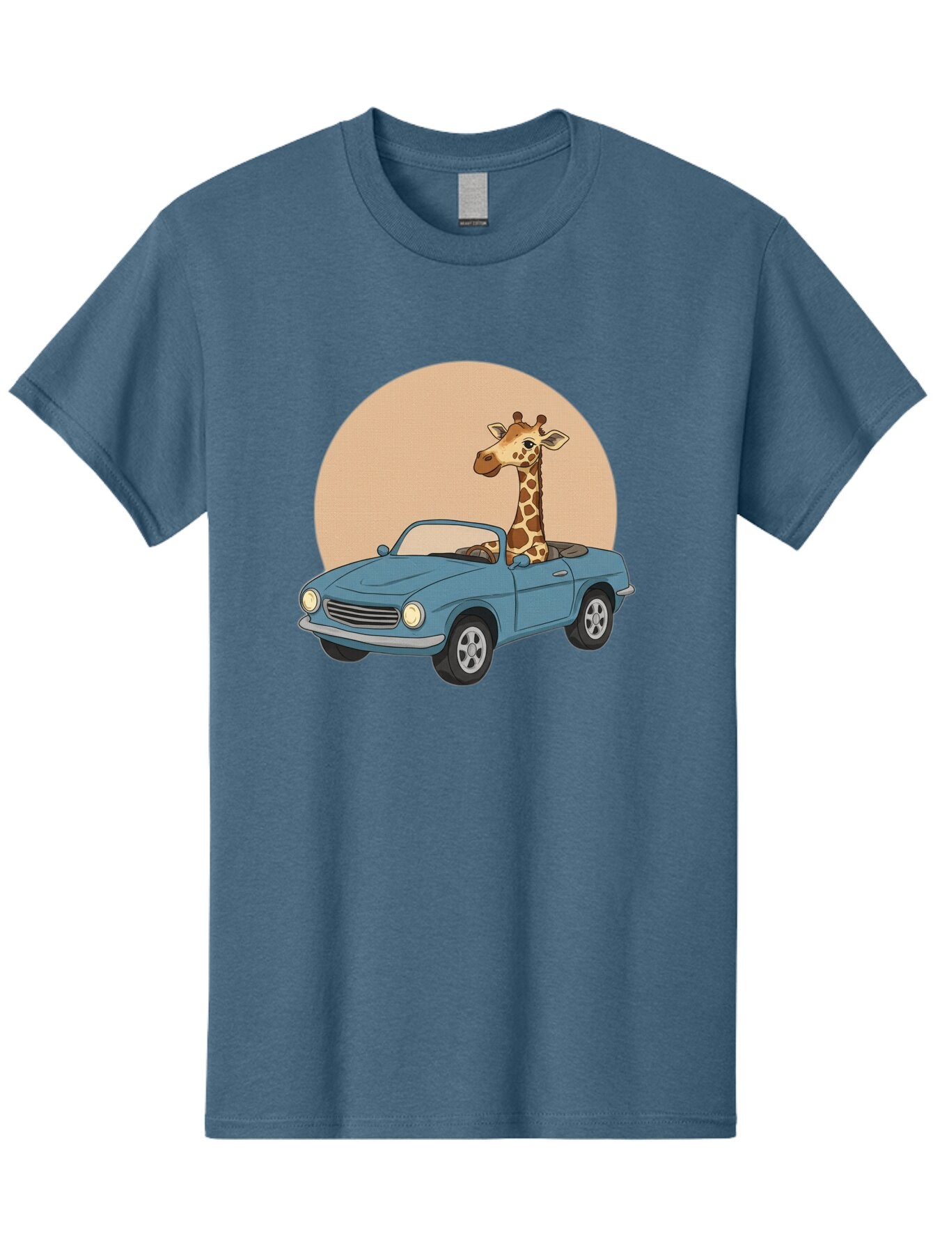 Giraffe-In-Convertible-4 Men'S Graphic Tee, 100% Cotton, Comfortable Casual Summer Wear, Machine Washable, Vintage Camera, Old Camera, Antique Camera, Black Camera, Classic Photography, Photography Equipment, Nostalgic Device, Film Camera, Baq899 15