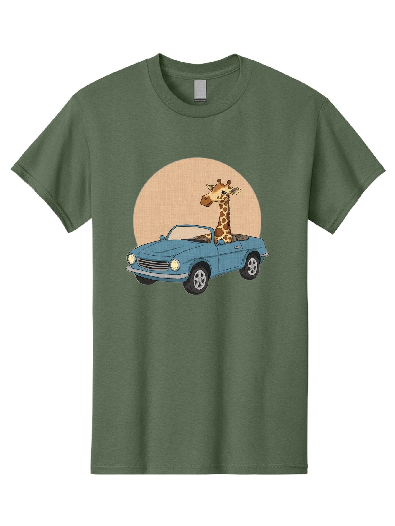 Giraffe-In-Convertible-4 Men'S Graphic Tee, 100% Cotton, Comfortable Casual Summer Wear, Machine Washable, Vintage Camera, Old Camera, Antique Camera, Black Camera, Classic Photography, Photography Equipment, Nostalgic Device, Film Camera, Baq899 14