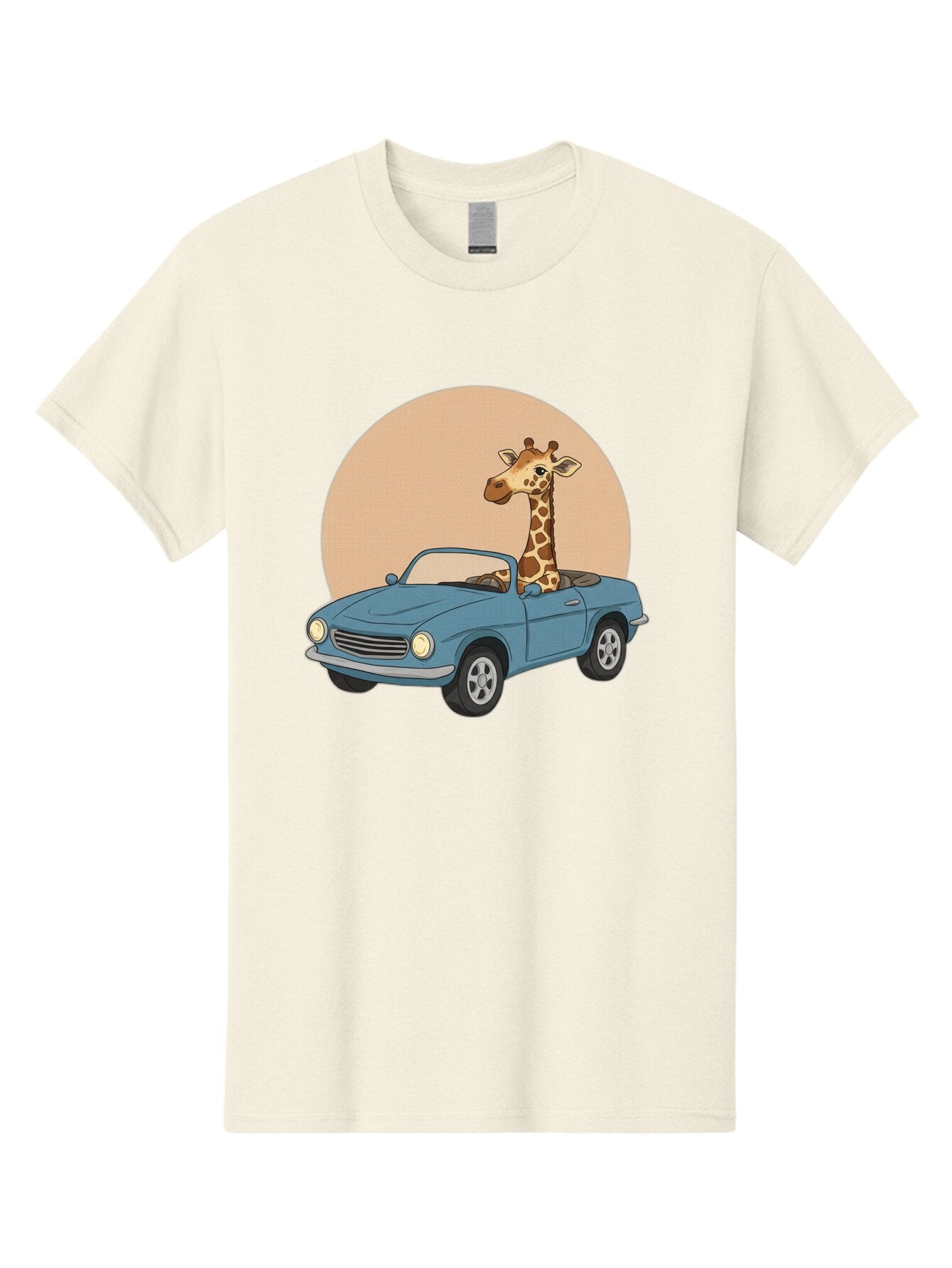 Giraffe-In-Convertible-4 Men'S Graphic Tee, 100% Cotton, Comfortable Casual Summer Wear, Machine Washable, Vintage Camera, Old Camera, Antique Camera, Black Camera, Classic Photography, Photography Equipment, Nostalgic Device, Film Camera, Baq899 2