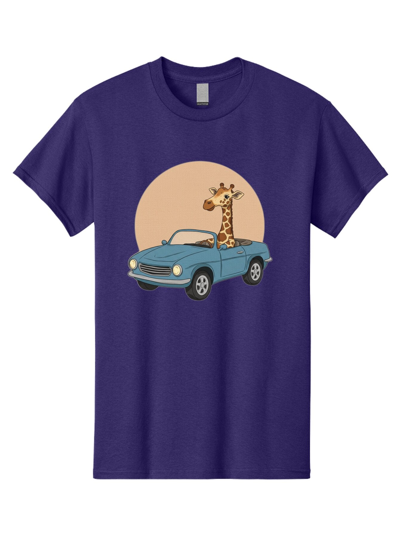 Giraffe-In-Convertible-4 Men'S Graphic Tee, 100% Cotton, Comfortable Casual Summer Wear, Machine Washable, Vintage Camera, Old Camera, Antique Camera, Black Camera, Classic Photography, Photography Equipment, Nostalgic Device, Film Camera, Baq899 7