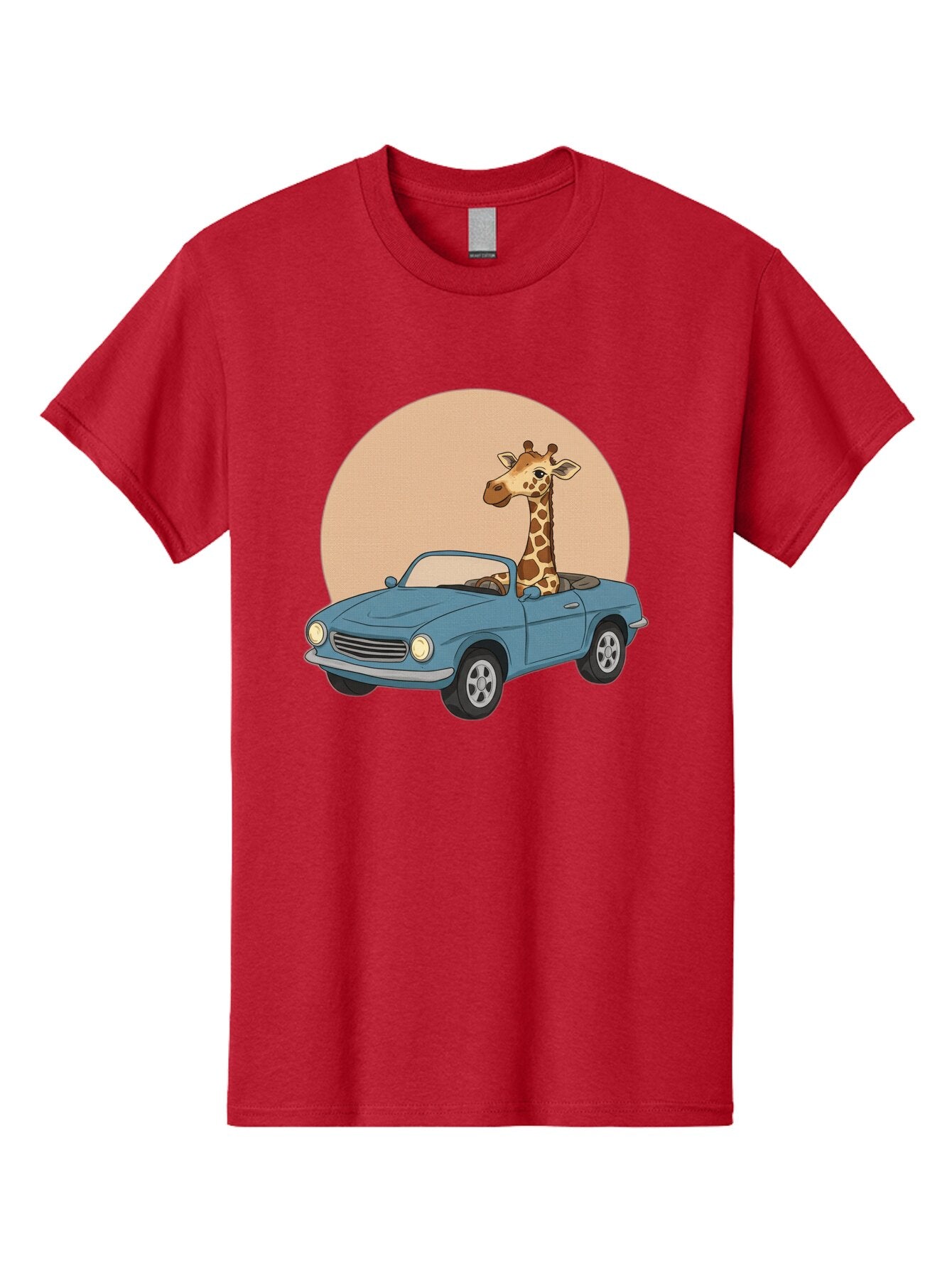 Giraffe-In-Convertible-4 Men'S Graphic Tee, 100% Cotton, Comfortable Casual Summer Wear, Machine Washable, Vintage Camera, Old Camera, Antique Camera, Black Camera, Classic Photography, Photography Equipment, Nostalgic Device, Film Camera, Baq899 6