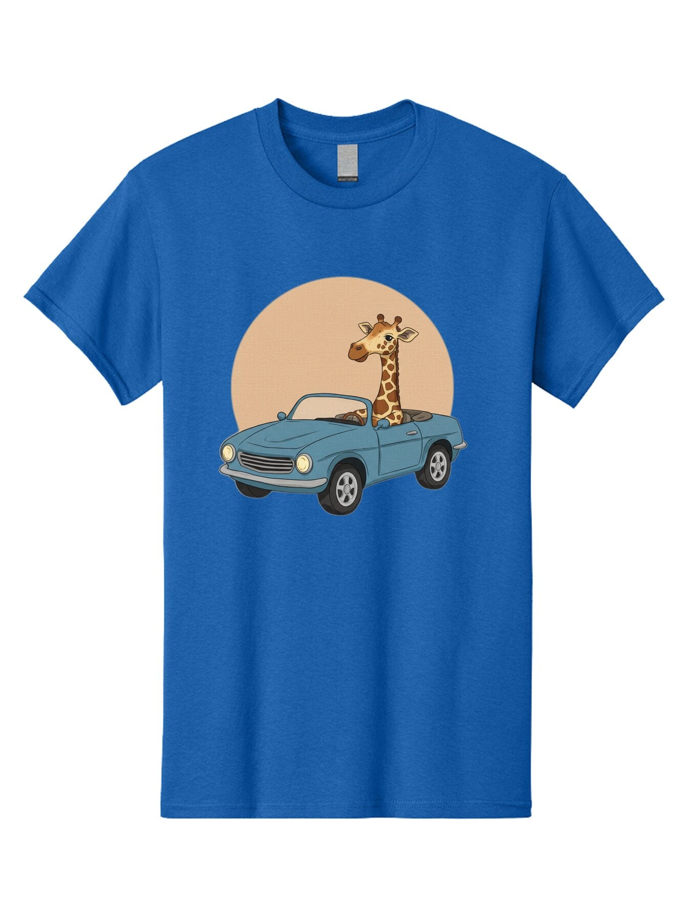 Giraffe-In-Convertible-4 Men'S Graphic Tee, 100% Cotton, Comfortable Casual Summer Wear, Machine Washable, Vintage Camera, Old Camera, Antique Camera, Black Camera, Classic Photography, Photography Equipment, Nostalgic Device, Film Camera, Baq899 5