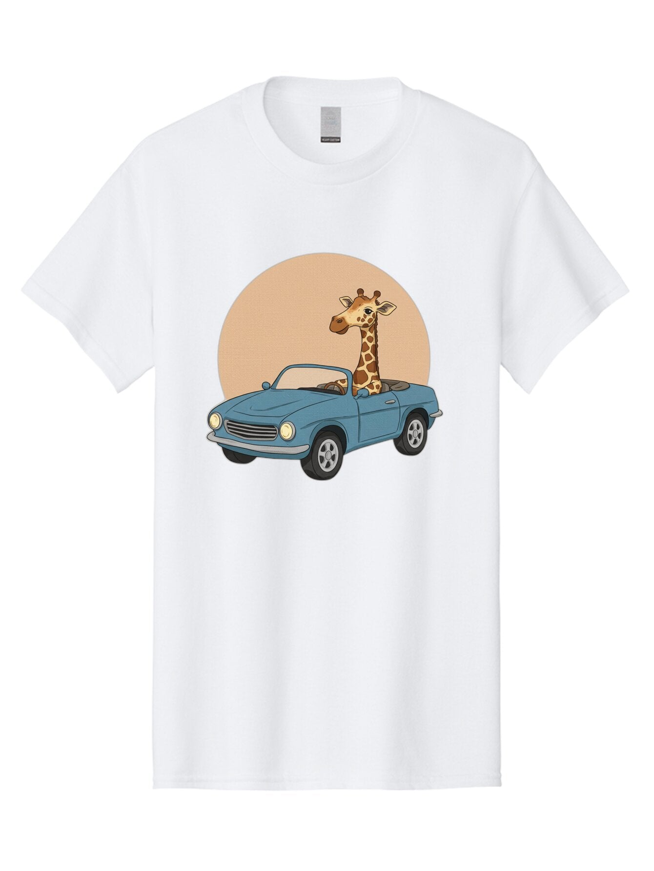 Giraffe-In-Convertible-4 Men'S Graphic Tee, 100% Cotton, Comfortable Casual Summer Wear, Machine Washable, Vintage Camera, Old Camera, Antique Camera, Black Camera, Classic Photography, Photography Equipment, Nostalgic Device, Film Camera, Baq899 13