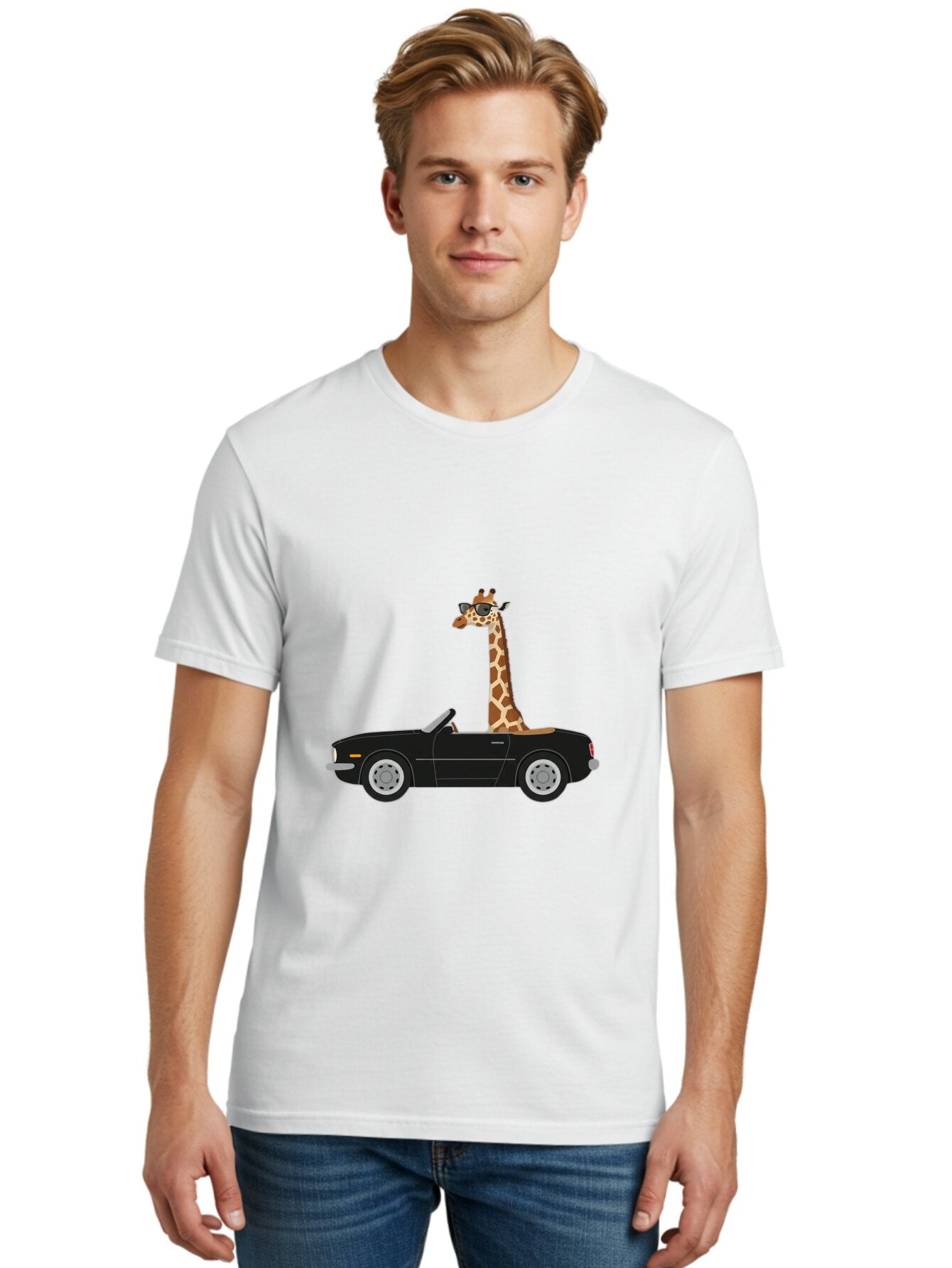Giraffe-In-Convertible Men'S Graphic Tee, 100% Cotton, Comfortable Casual Summer Wear, Machine Washable, Vintage Camera, Old Camera, Antique Camera, Black Camera, Classic Photography, Photography Equipment, Nostalgic Device, Film Camera, Baq900 18