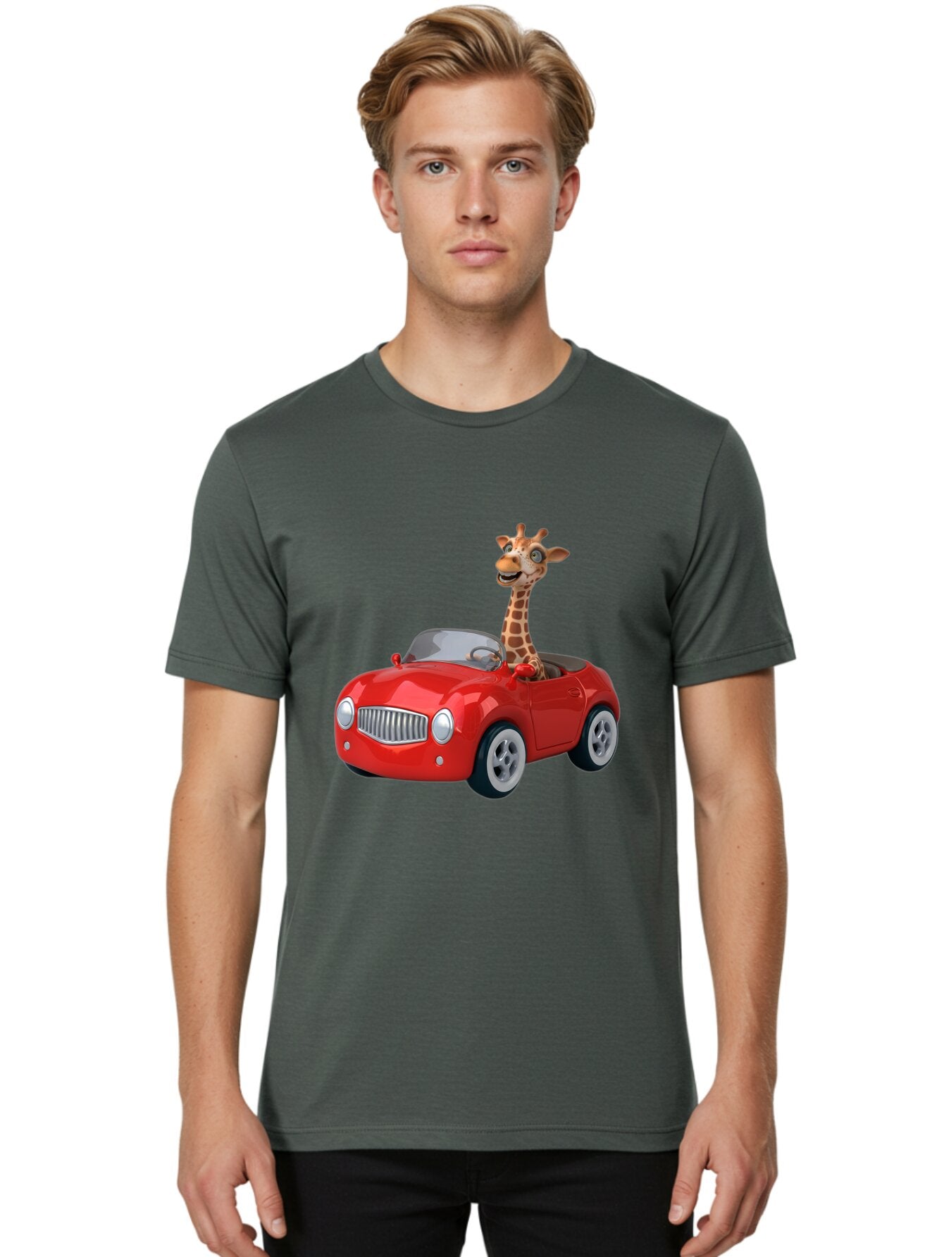 Giraffe-In-Red-Car Men'S Graphic Tee, 100% Cotton, Comfortable Casual Summer Wear, Machine Washable, Vintage Camera, Old Camera, Antique Camera, Black Camera, Classic Photography, Photography Equipment, Nostalgic Device, Film Camera, Baq902 26