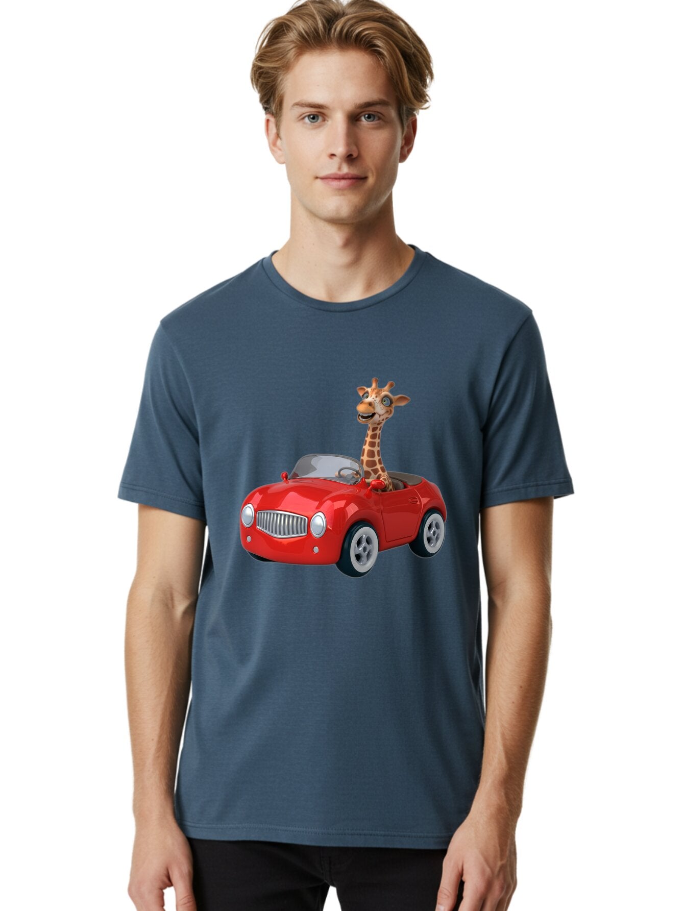 Giraffe-In-Red-Car Men'S Graphic Tee, 100% Cotton, Comfortable Casual Summer Wear, Machine Washable, Vintage Camera, Old Camera, Antique Camera, Black Camera, Classic Photography, Photography Equipment, Nostalgic Device, Film Camera, Baq902 21