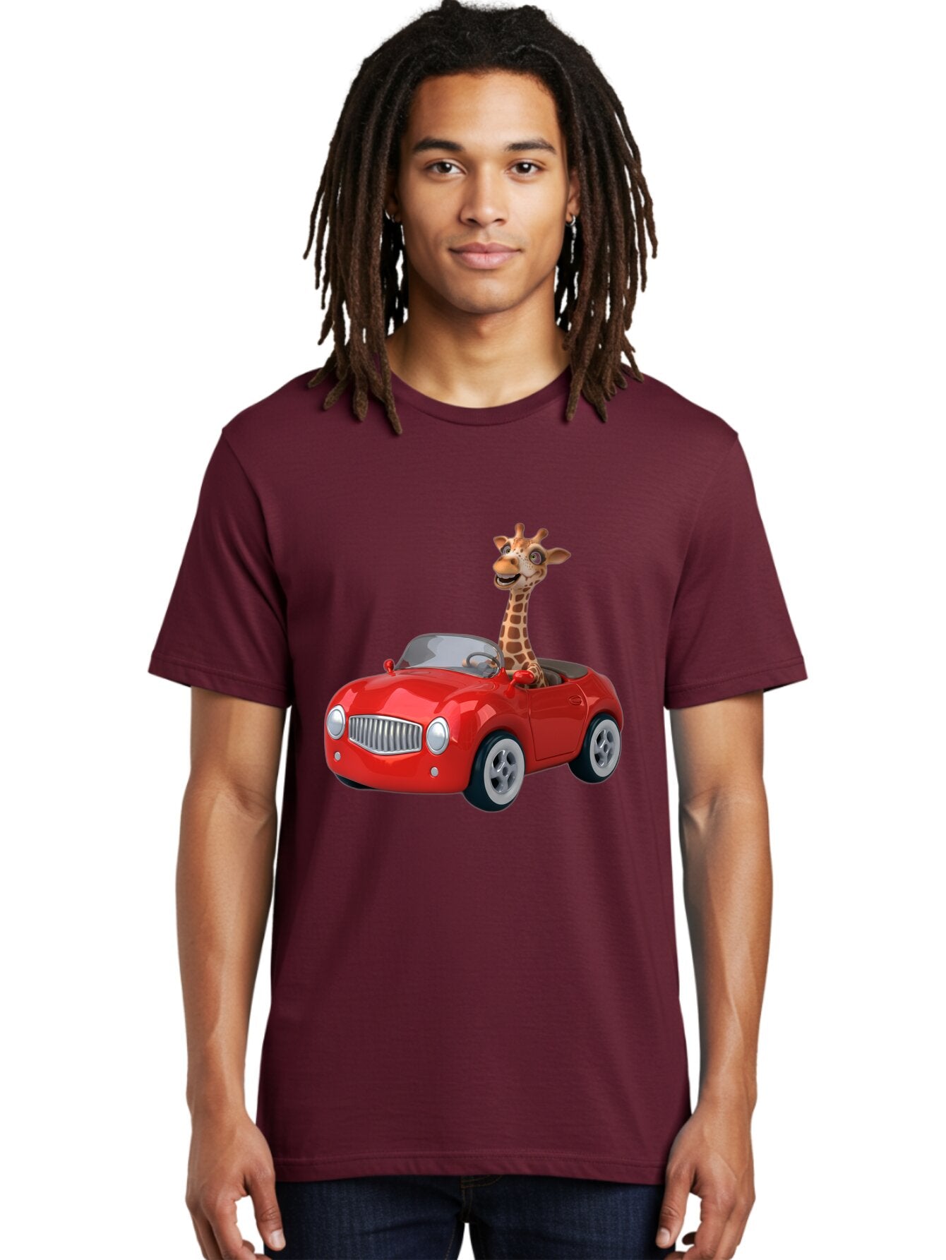 Giraffe-In-Red-Car Men'S Graphic Tee, 100% Cotton, Comfortable Casual Summer Wear, Machine Washable, Vintage Camera, Old Camera, Antique Camera, Black Camera, Classic Photography, Photography Equipment, Nostalgic Device, Film Camera, Baq902 16