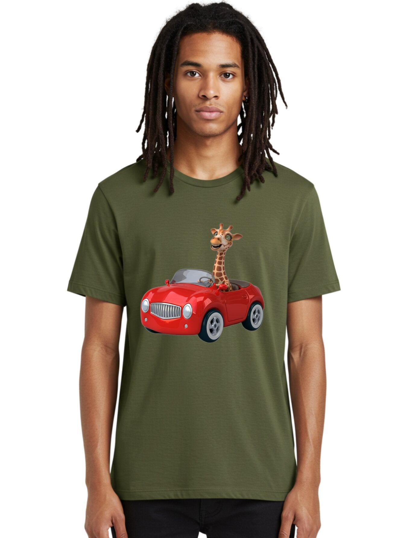 Giraffe-In-Red-Car Men'S Graphic Tee, 100% Cotton, Comfortable Casual Summer Wear, Machine Washable, Vintage Camera, Old Camera, Antique Camera, Black Camera, Classic Photography, Photography Equipment, Nostalgic Device, Film Camera, Baq902 28