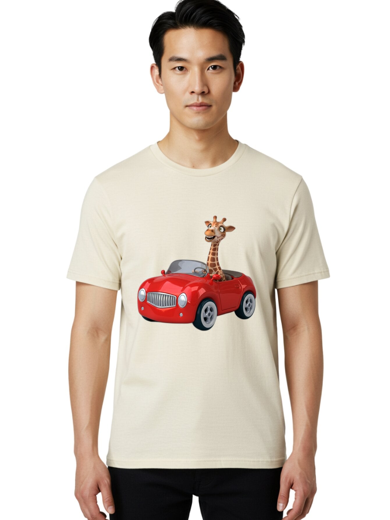 Giraffe-In-Red-Car Men'S Graphic Tee, 100% Cotton, Comfortable Casual Summer Wear, Machine Washable, Vintage Camera, Old Camera, Antique Camera, Black Camera, Classic Photography, Photography Equipment, Nostalgic Device, Film Camera, Baq902 23