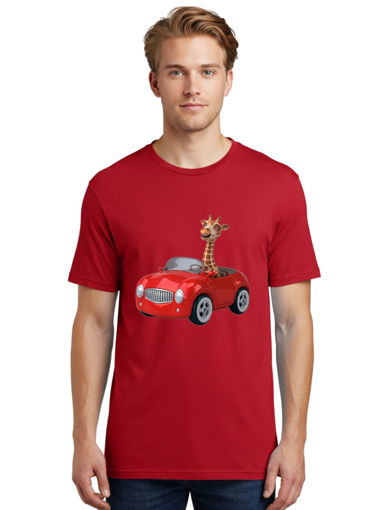 Giraffe-In-Red-Car Men'S Graphic Tee, 100% Cotton, Comfortable Casual Summer Wear, Machine Washable, Vintage Camera, Old Camera, Antique Camera, Black Camera, Classic Photography, Photography Equipment, Nostalgic Device, Film Camera, Baq902 17