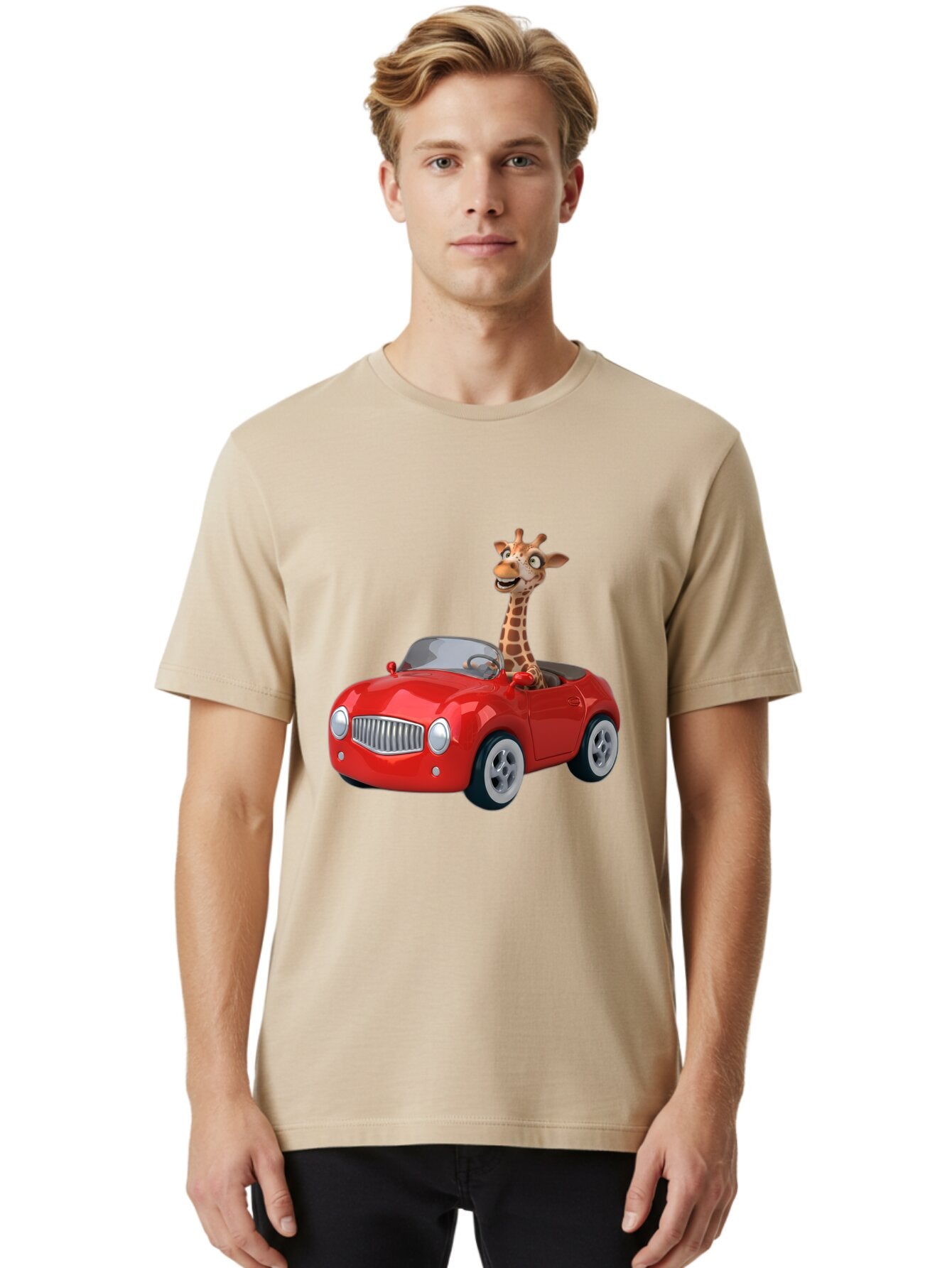 Giraffe-In-Red-Car Men'S Graphic Tee, 100% Cotton, Comfortable Casual Summer Wear, Machine Washable, Vintage Camera, Old Camera, Antique Camera, Black Camera, Classic Photography, Photography Equipment, Nostalgic Device, Film Camera, Baq902 22