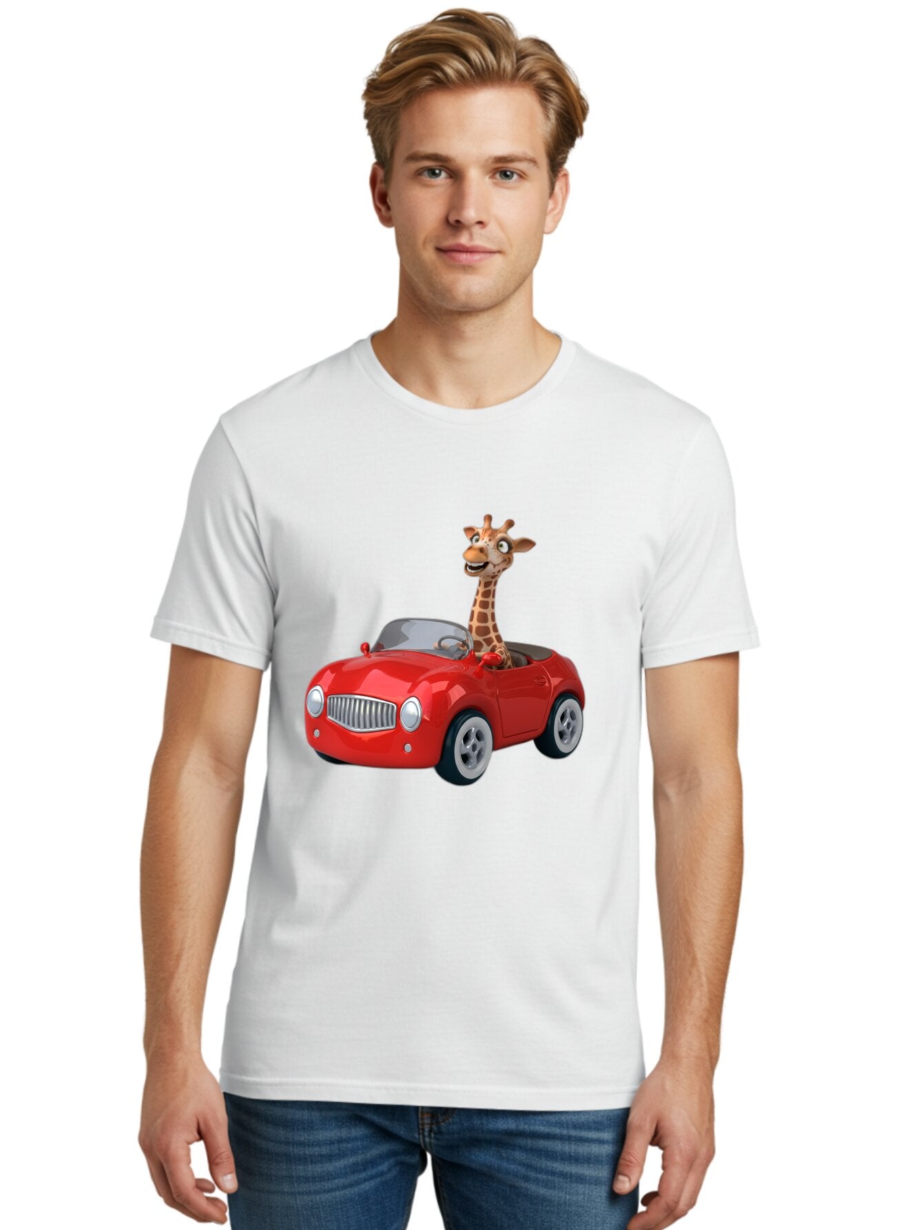 Giraffe-In-Red-Car Men'S Graphic Tee, 100% Cotton, Comfortable Casual Summer Wear, Machine Washable, Vintage Camera, Old Camera, Antique Camera, Black Camera, Classic Photography, Photography Equipment, Nostalgic Device, Film Camera, Baq902 18
