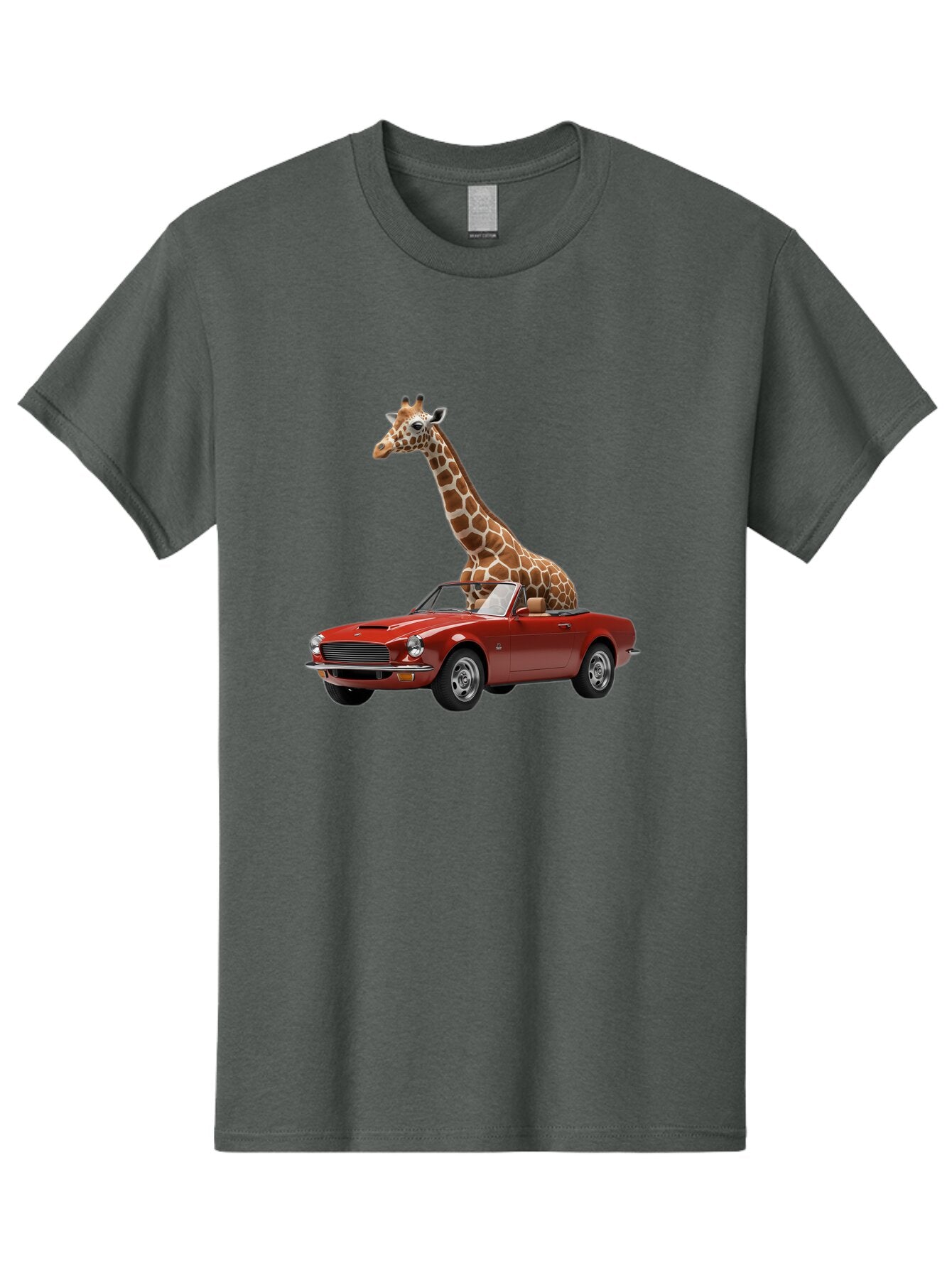 Giraffe-In-Red-Convertible Men'S Graphic Tee, 100% Cotton, Comfortable Casual Summer Wear, Machine Washable, Vintage Camera, Old Camera, Antique Camera, Black Camera, Classic Photography, Photography Equipment, Nostalgic Device, Film Camera, Baq903 7
