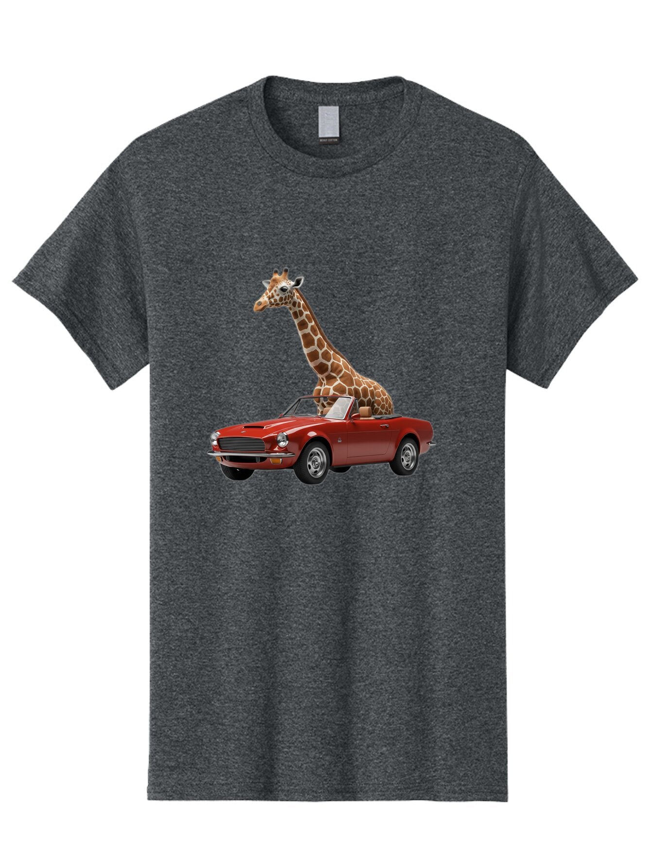 Giraffe-In-Red-Convertible Men'S Graphic Tee, 100% Cotton, Comfortable Casual Summer Wear, Machine Washable, Vintage Camera, Old Camera, Antique Camera, Black Camera, Classic Photography, Photography Equipment, Nostalgic Device, Film Camera, Baq903 4