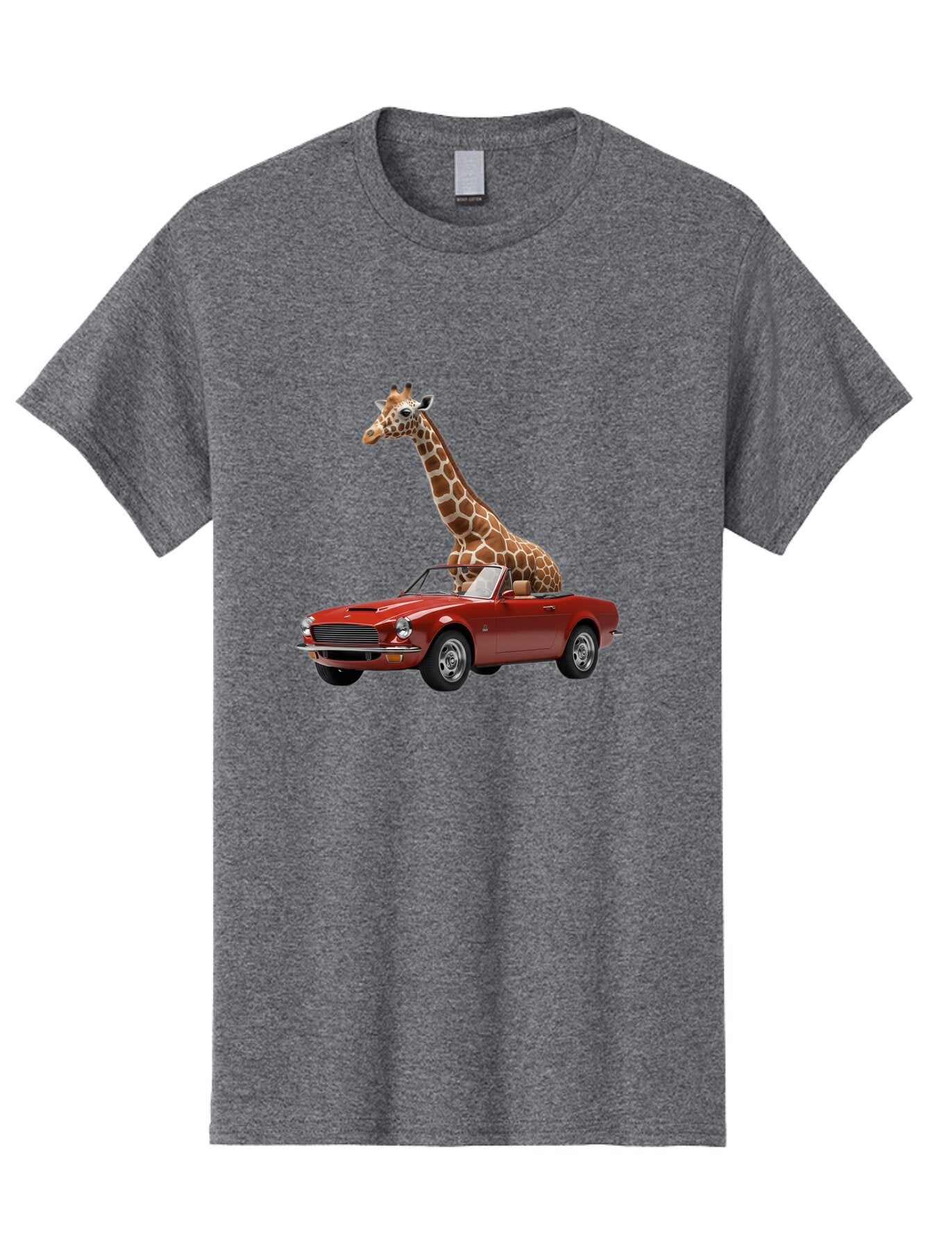 Giraffe-In-Red-Convertible Men'S Graphic Tee, 100% Cotton, Comfortable Casual Summer Wear, Machine Washable, Vintage Camera, Old Camera, Antique Camera, Black Camera, Classic Photography, Photography Equipment, Nostalgic Device, Film Camera, Baq903 15