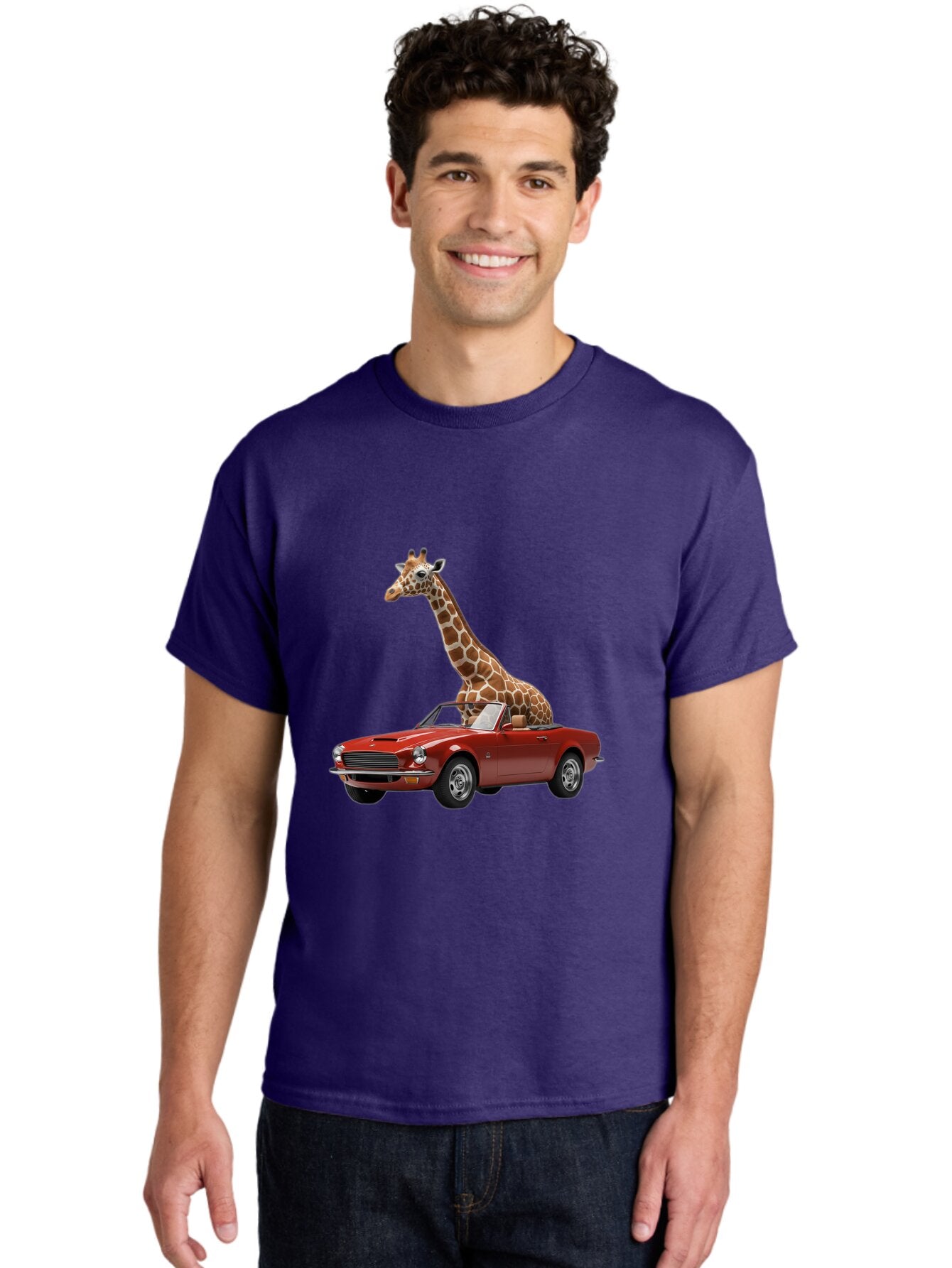 Giraffe-In-Red-Convertible Men'S Graphic Tee, 100% Cotton, Comfortable Casual Summer Wear, Machine Washable, Vintage Camera, Old Camera, Antique Camera, Black Camera, Classic Photography, Photography Equipment, Nostalgic Device, Film Camera, Baq903 29
