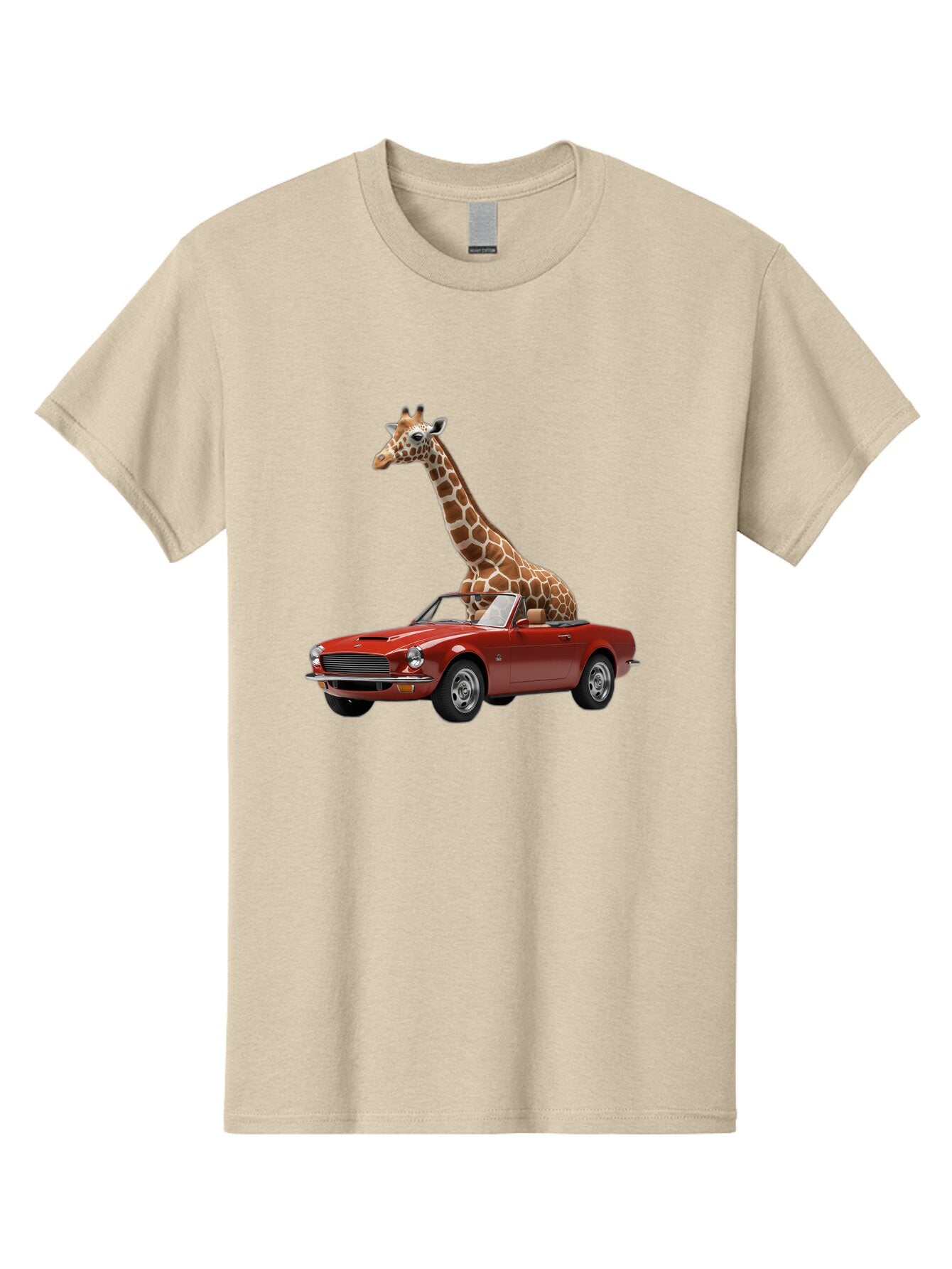 Giraffe-In-Red-Convertible Men'S Graphic Tee, 100% Cotton, Comfortable Casual Summer Wear, Machine Washable, Vintage Camera, Old Camera, Antique Camera, Black Camera, Classic Photography, Photography Equipment, Nostalgic Device, Film Camera, Baq903 12