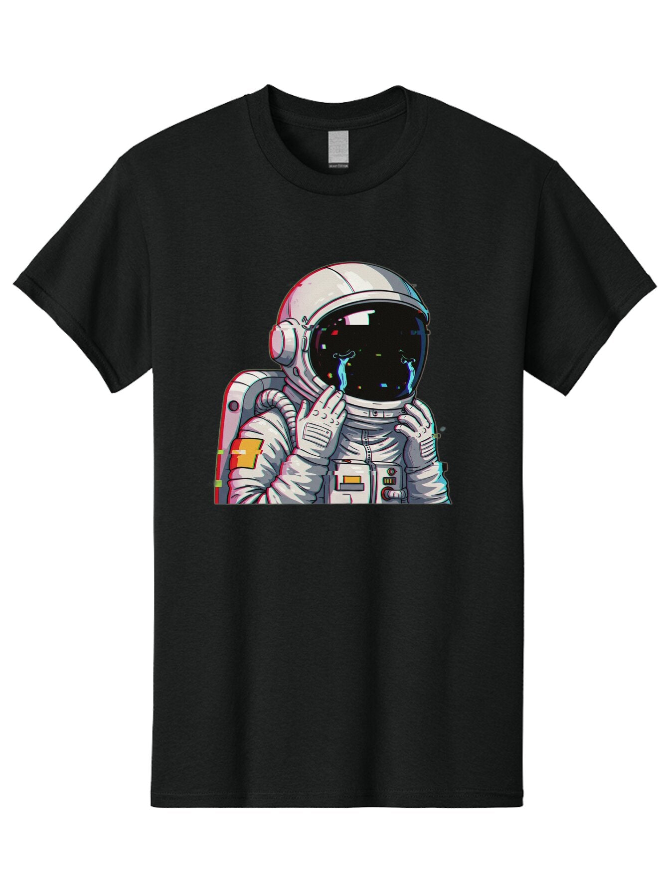 Glitching-Astronaut Men'S Graphic Tee, 100% Cotton, Comfortable Casual Summer Wear, Machine Washable, Vintage Camera, Old Camera, Antique Camera, Black Camera, Classic Photography, Photography Equipment, Nostalgic Device, Film Camera, Baq906 3