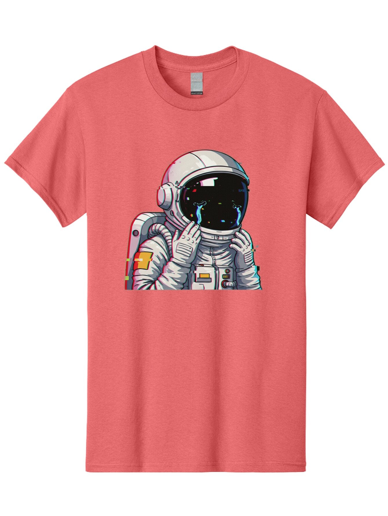 Glitching-Astronaut Men'S Graphic Tee, 100% Cotton, Comfortable Casual Summer Wear, Machine Washable, Vintage Camera, Old Camera, Antique Camera, Black Camera, Classic Photography, Photography Equipment, Nostalgic Device, Film Camera, Baq906 11