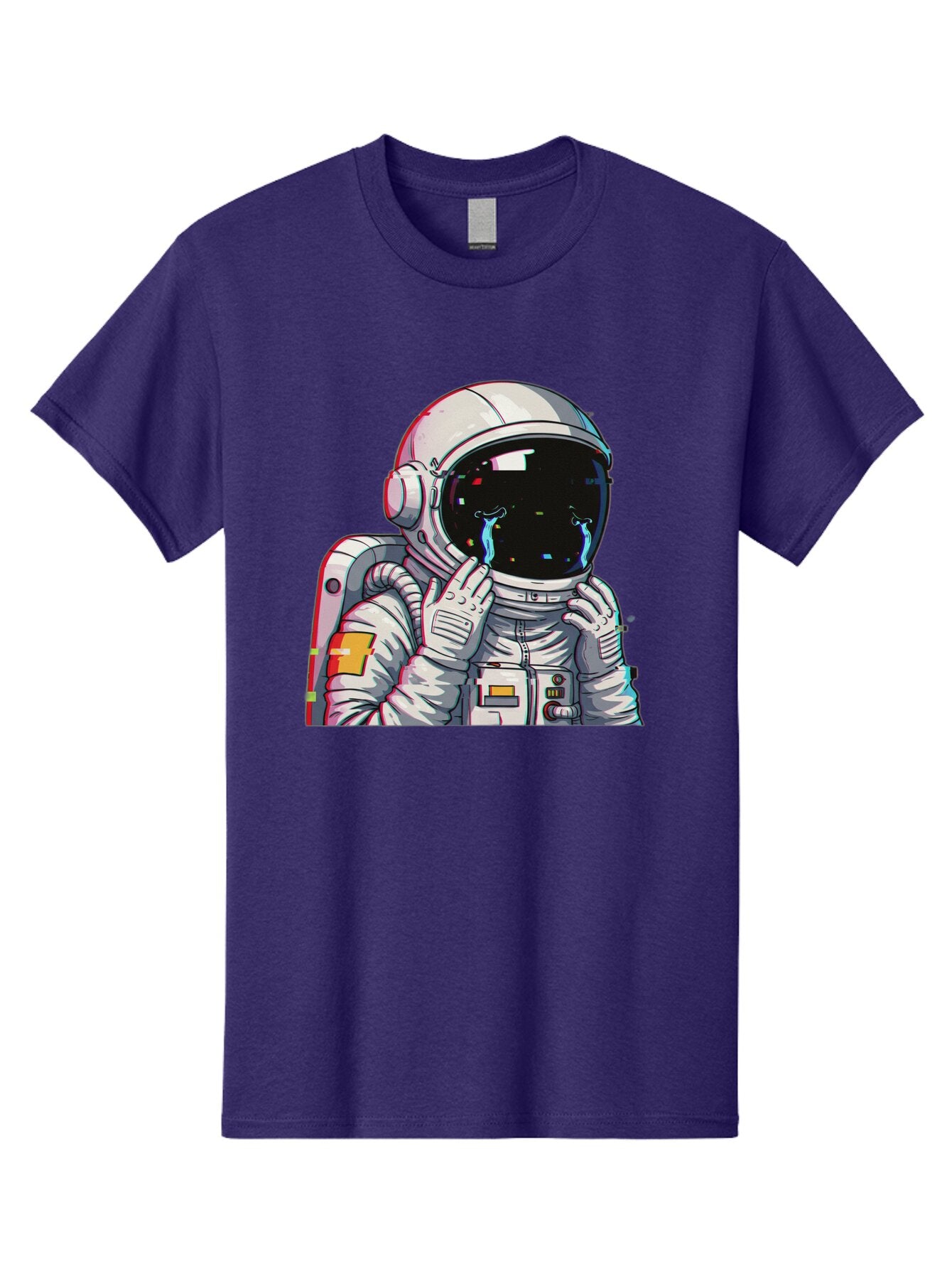 Glitching-Astronaut Men'S Graphic Tee, 100% Cotton, Comfortable Casual Summer Wear, Machine Washable, Vintage Camera, Old Camera, Antique Camera, Black Camera, Classic Photography, Photography Equipment, Nostalgic Device, Film Camera, Baq906 7