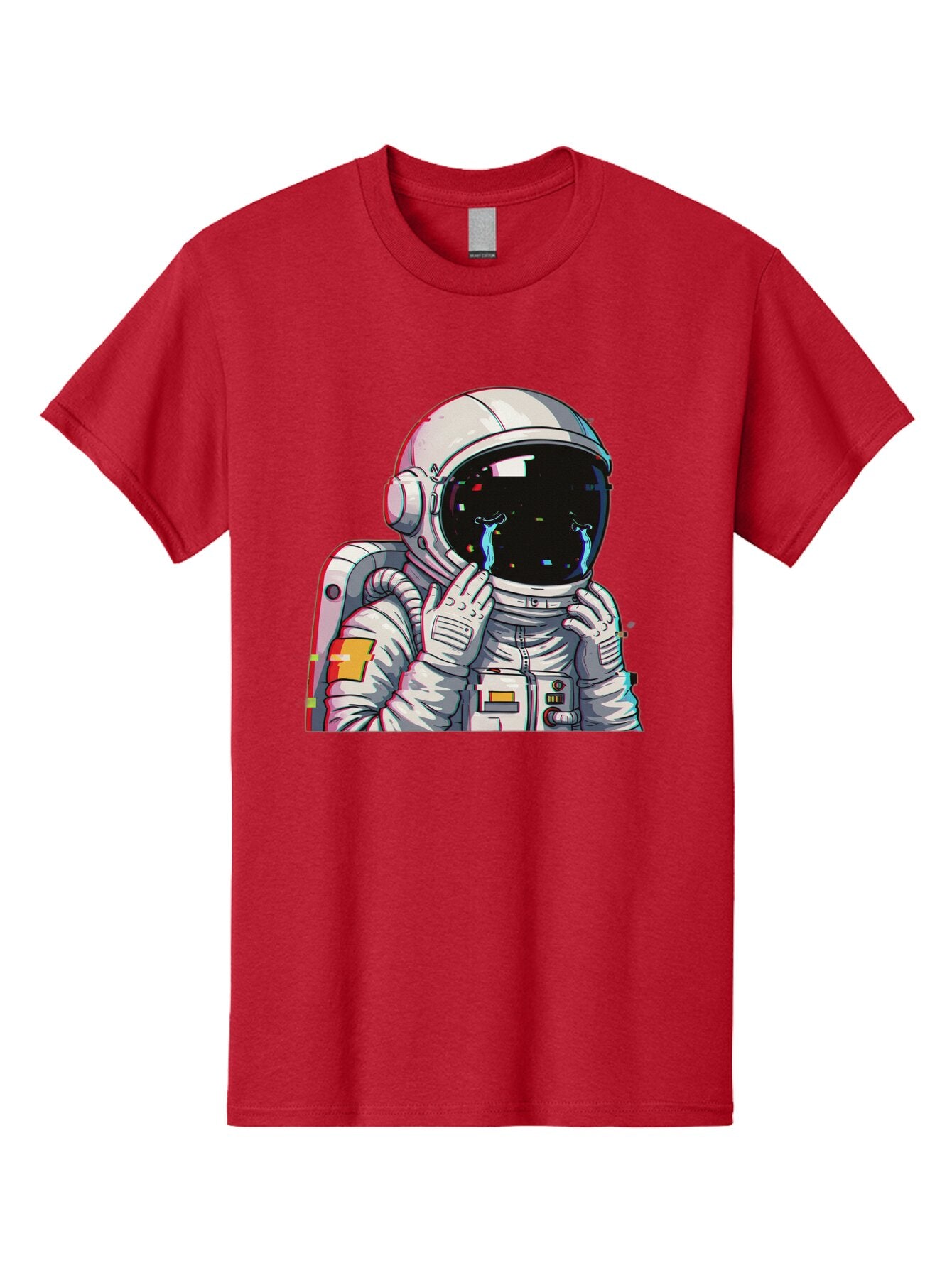 Glitching-Astronaut Men'S Graphic Tee, 100% Cotton, Comfortable Casual Summer Wear, Machine Washable, Vintage Camera, Old Camera, Antique Camera, Black Camera, Classic Photography, Photography Equipment, Nostalgic Device, Film Camera, Baq906 1