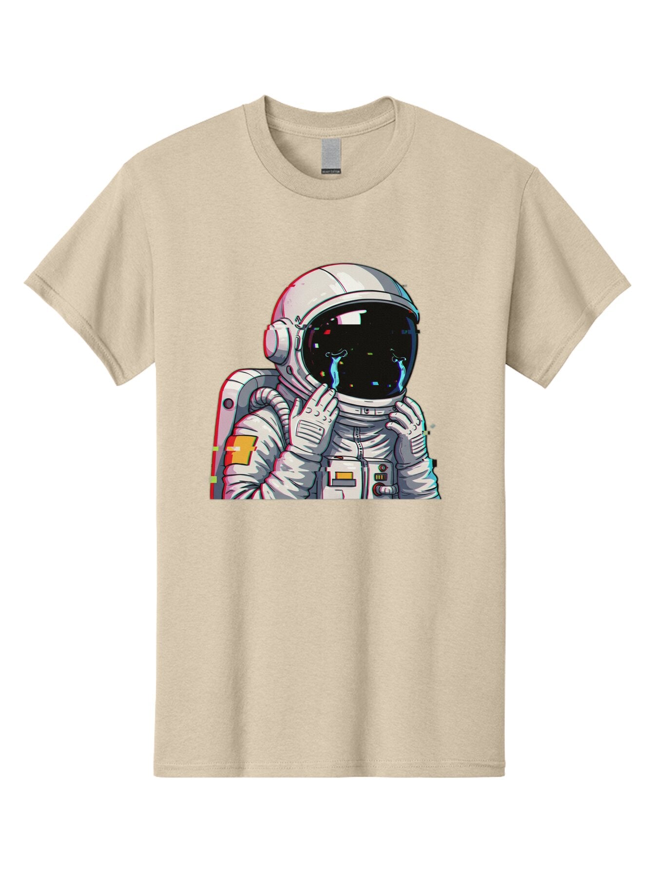 Glitching-Astronaut Men'S Graphic Tee, 100% Cotton, Comfortable Casual Summer Wear, Machine Washable, Vintage Camera, Old Camera, Antique Camera, Black Camera, Classic Photography, Photography Equipment, Nostalgic Device, Film Camera, Baq906 5