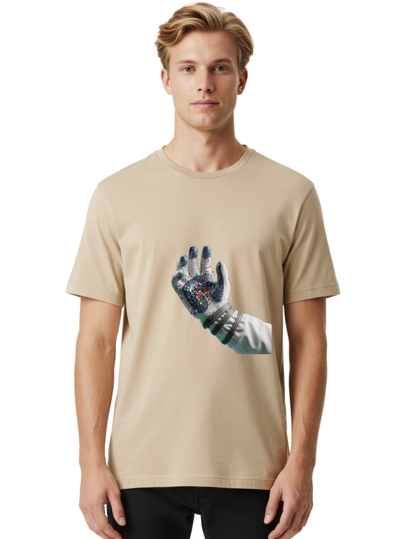 Glittery-Hand Men'S Graphic Tee, 100% Cotton, Comfortable Casual Summer Wear, Machine Washable, Vintage Camera, Old Camera, Antique Camera, Black Camera, Classic Photography, Photography Equipment, Nostalgic Device, Film Camera, Camera Art Baq907 23