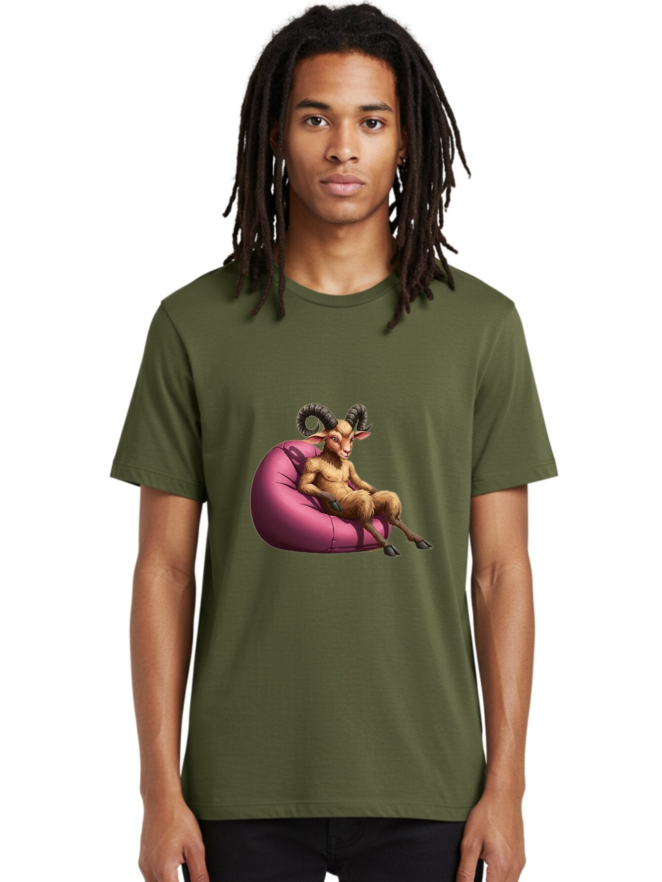 Goat-Person-On-Bean-Bag Men'S Graphic Tee, 100% Cotton, Comfortable Casual Summer Wear, Machine Washable, Vintage Camera, Old Camera, Antique Camera, Black Camera, Classic Photography, Photography Equipment, Nostalgic Device, Film Camera, Baq909 24