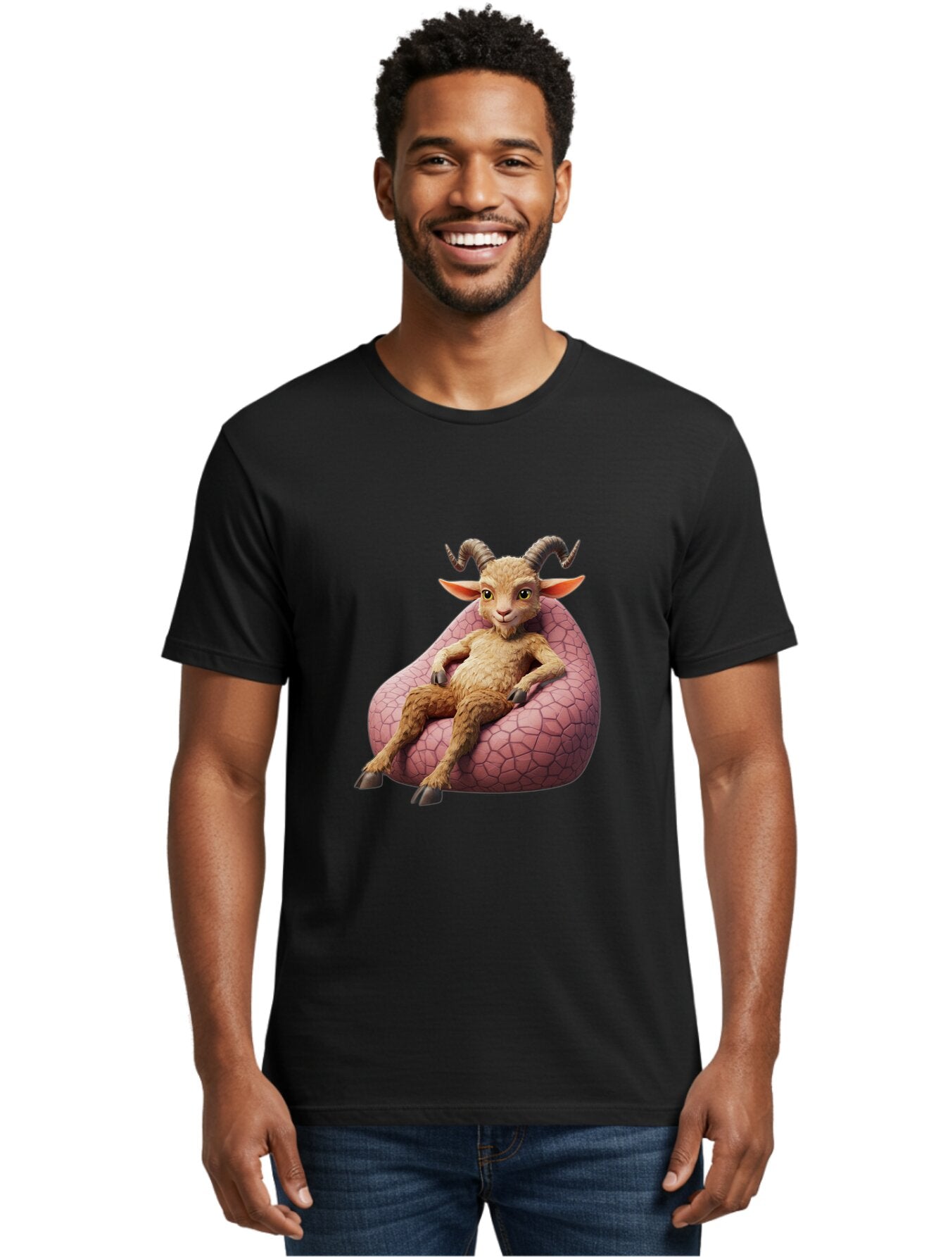 Goat-Relaxing-On-Bean-Bag Men'S Graphic Tee, 100% Cotton, Comfortable Casual Summer Wear, Machine Washable, Vintage Camera, Old Camera, Antique Camera, Black Camera, Classic Photography, Photography Equipment, Nostalgic Device, Film Camera, Baq910 26