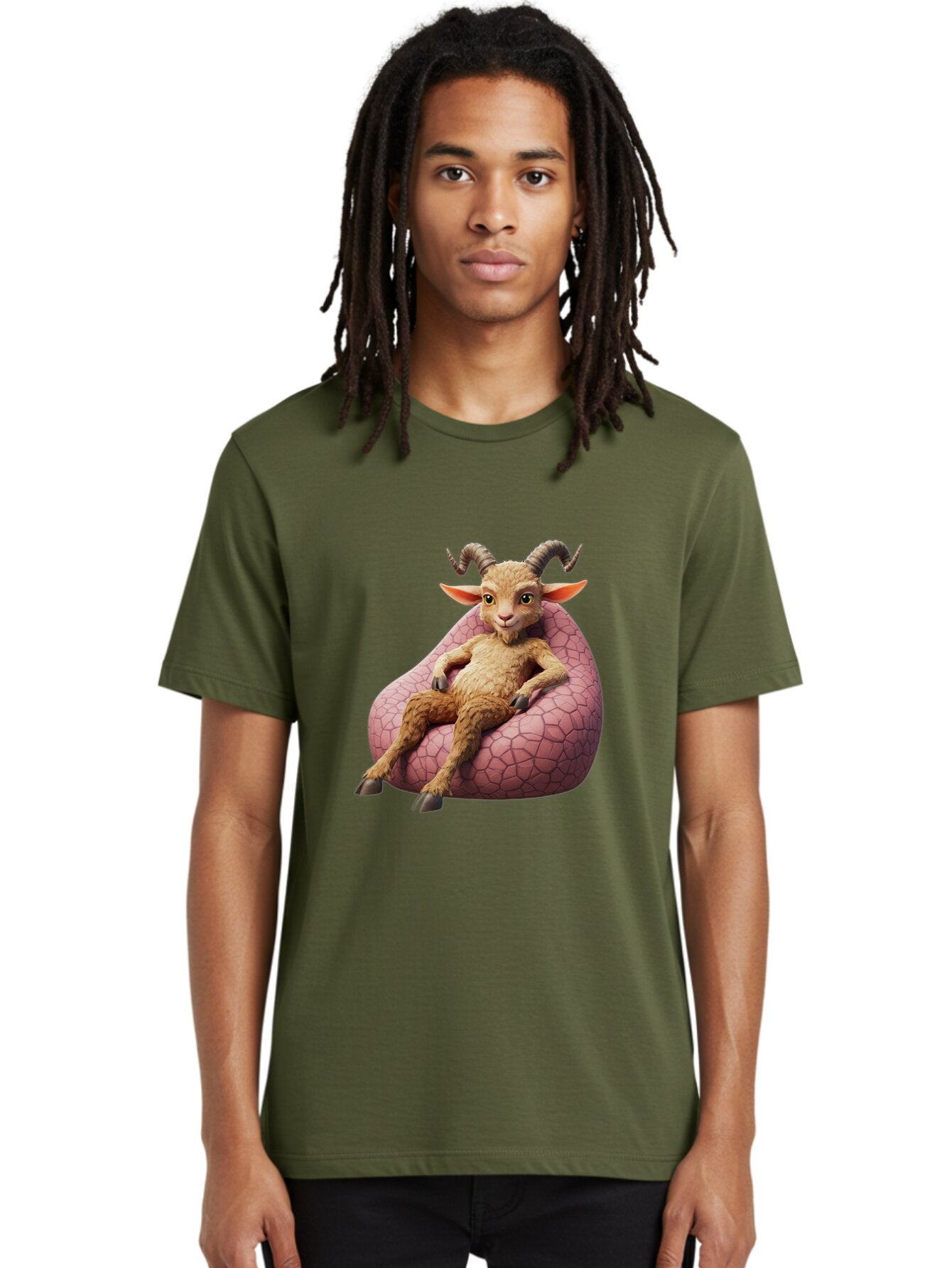 Goat-Relaxing-On-Bean-Bag Men'S Graphic Tee, 100% Cotton, Comfortable Casual Summer Wear, Machine Washable, Vintage Camera, Old Camera, Antique Camera, Black Camera, Classic Photography, Photography Equipment, Nostalgic Device, Film Camera, Baq910 16