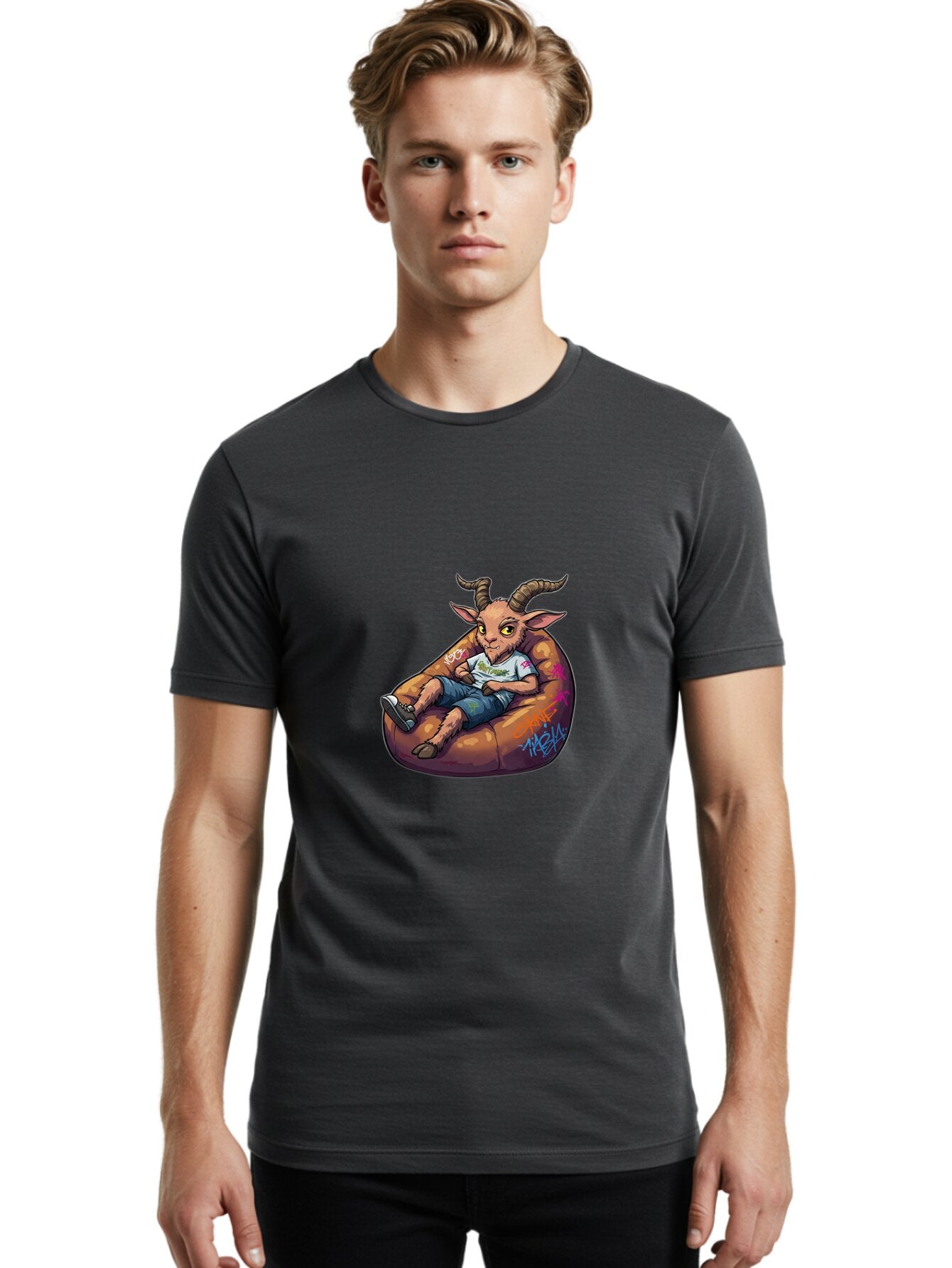 Goat Men'S Graphic Tee, 100% Cotton, Comfortable Casual Summer Wear, Machine Washable, Vintage Camera, Old Camera, Antique Camera, Black Camera, Classic Photography, Photography Equipment, Nostalgic Device, Film Camera, Camera Art Baq911 24