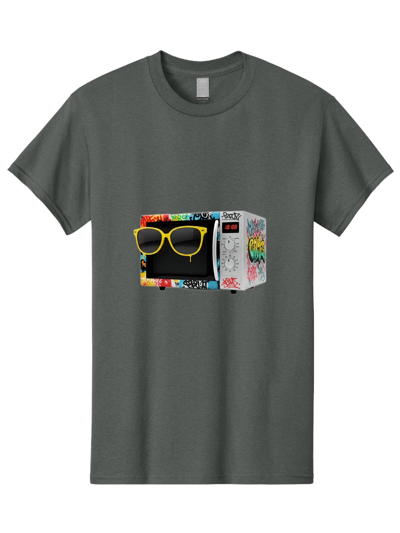 Graffiti-Microwave Men'S Graphic Tee, 100% Cotton, Comfortable Casual Summer Wear, Machine Washable, Vintage Camera, Old Camera, Antique Camera, Black Camera, Classic Photography, Photography Equipment, Nostalgic Device, Film Camera, Baq914 15