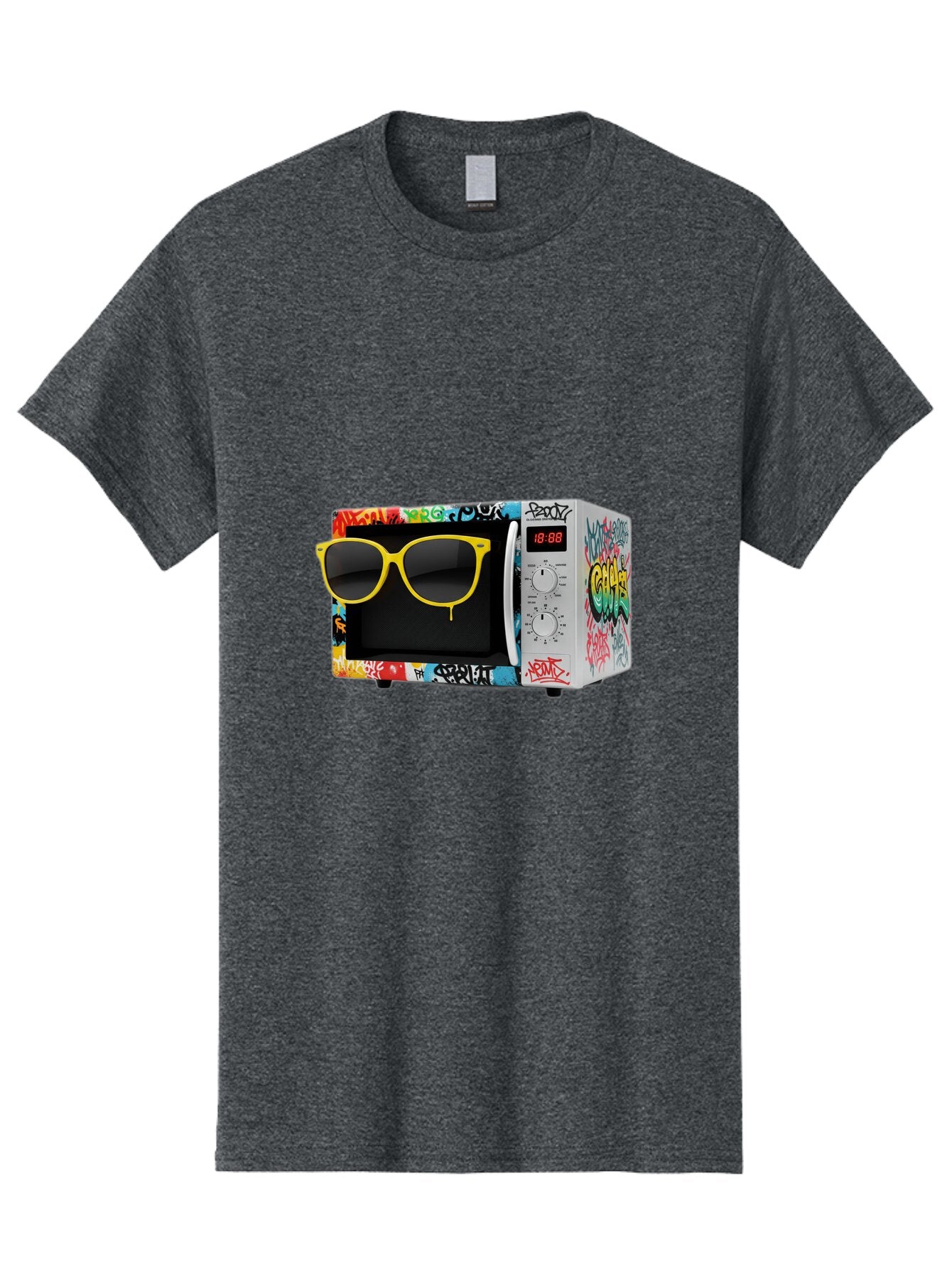 Graffiti-Microwave Men'S Graphic Tee, 100% Cotton, Comfortable Casual Summer Wear, Machine Washable, Vintage Camera, Old Camera, Antique Camera, Black Camera, Classic Photography, Photography Equipment, Nostalgic Device, Film Camera, Baq914 4