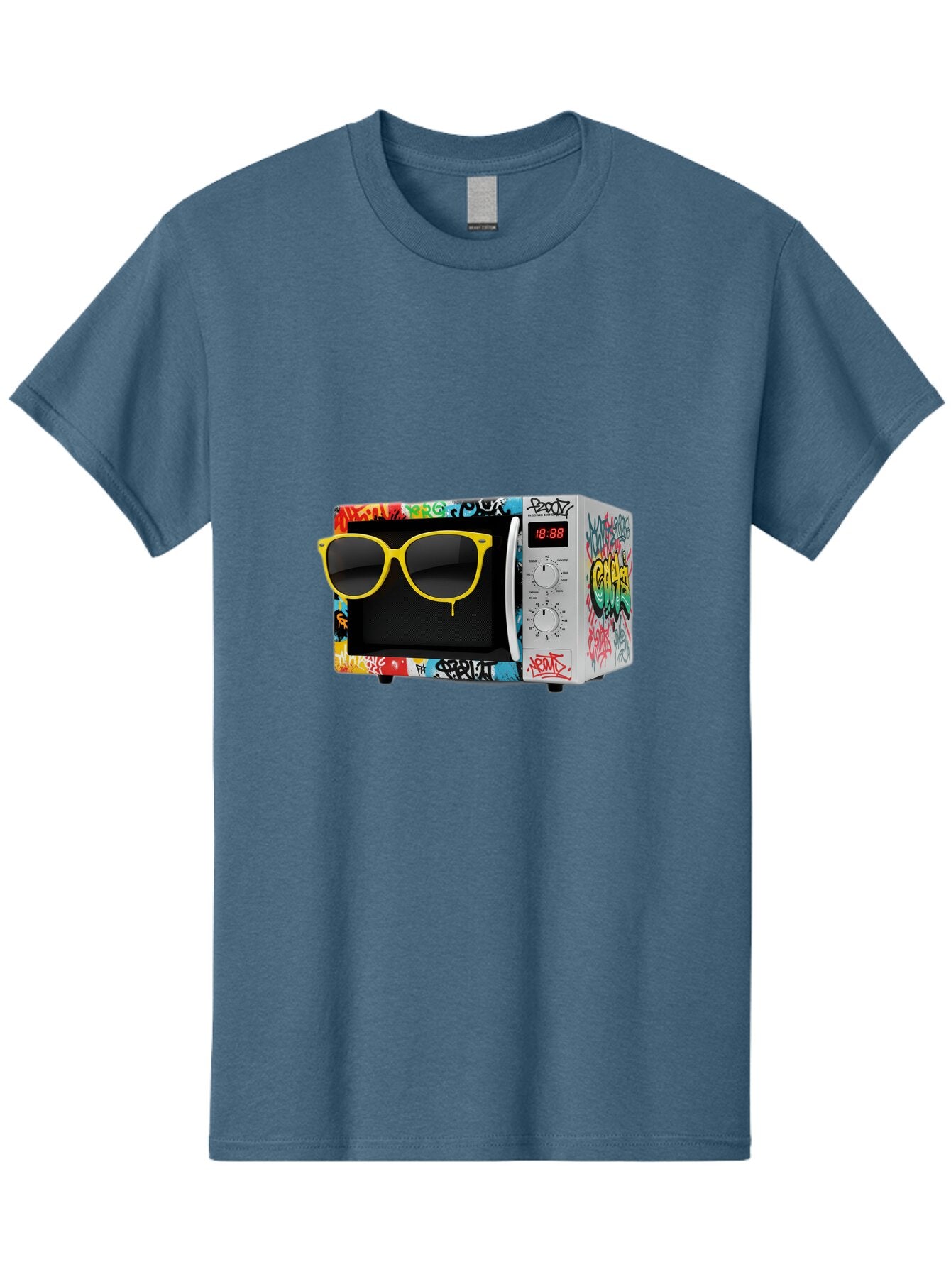 Graffiti-Microwave Men'S Graphic Tee, 100% Cotton, Comfortable Casual Summer Wear, Machine Washable, Vintage Camera, Old Camera, Antique Camera, Black Camera, Classic Photography, Photography Equipment, Nostalgic Device, Film Camera, Baq914 10