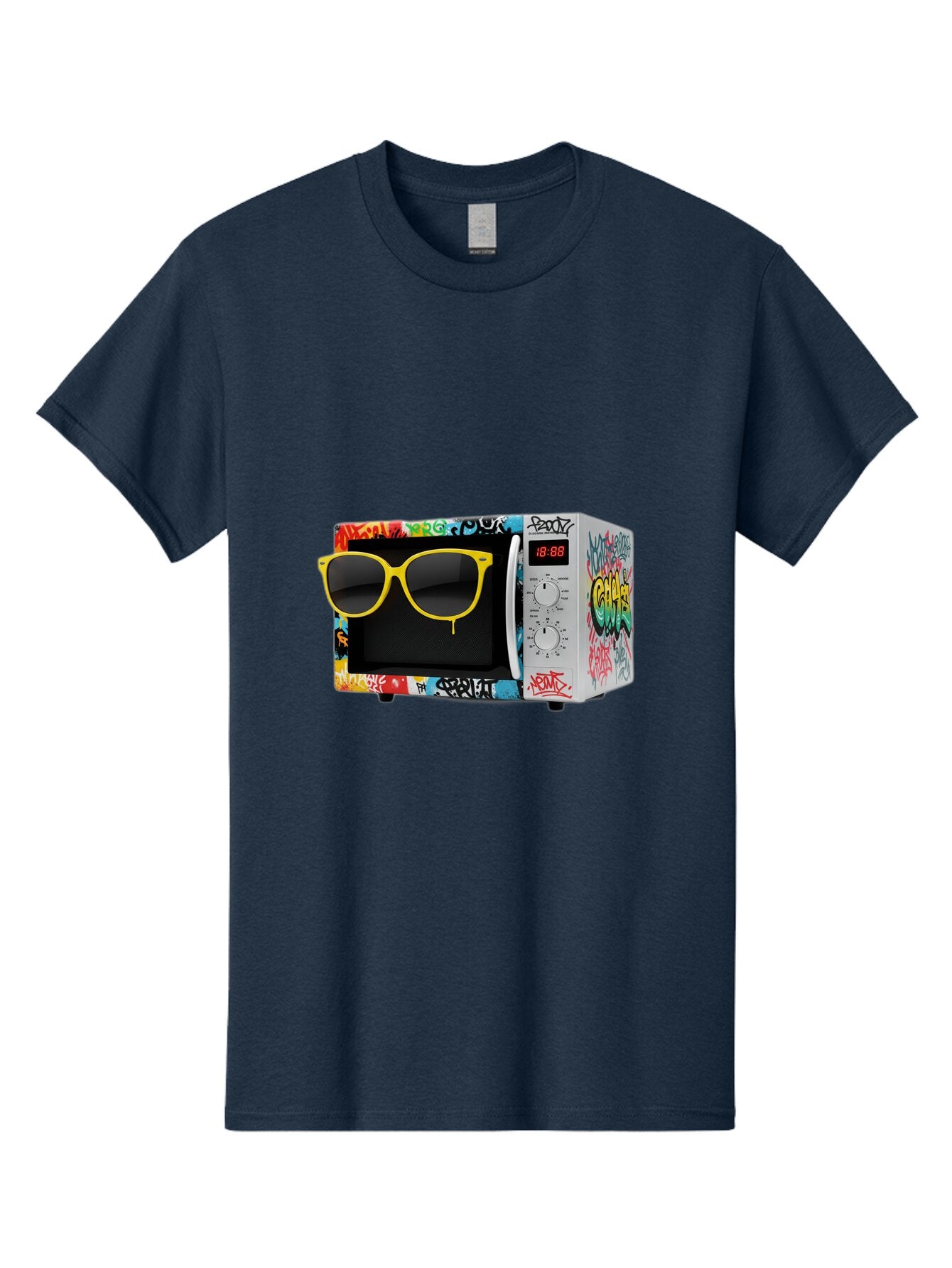 Graffiti-Microwave Men'S Graphic Tee, 100% Cotton, Comfortable Casual Summer Wear, Machine Washable, Vintage Camera, Old Camera, Antique Camera, Black Camera, Classic Photography, Photography Equipment, Nostalgic Device, Film Camera, Baq914 7