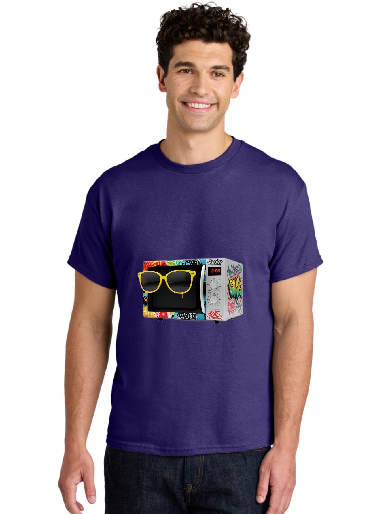 Graffiti-Microwave Men'S Graphic Tee, 100% Cotton, Comfortable Casual Summer Wear, Machine Washable, Vintage Camera, Old Camera, Antique Camera, Black Camera, Classic Photography, Photography Equipment, Nostalgic Device, Film Camera, Baq914 28