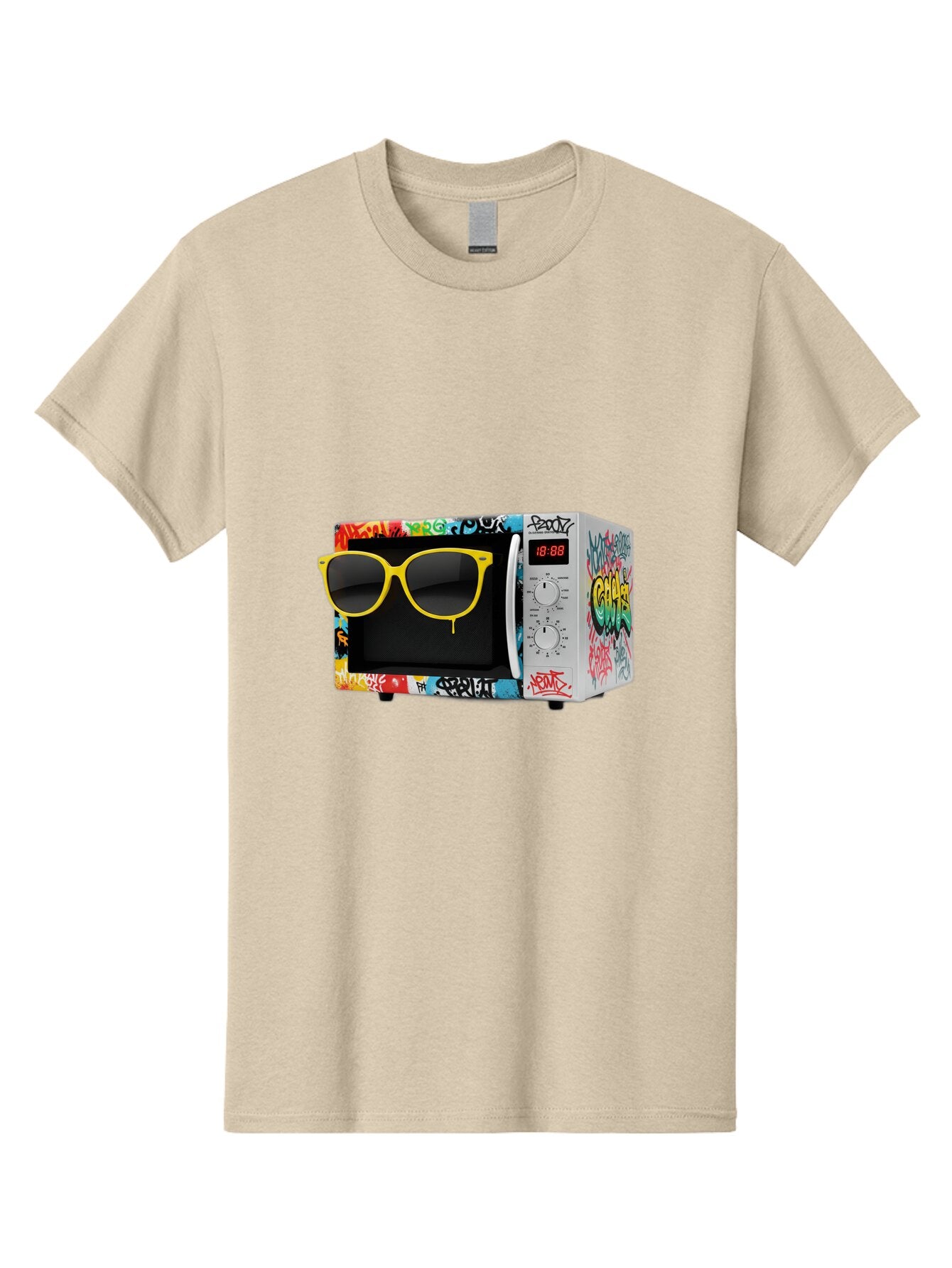 Graffiti-Microwave Men'S Graphic Tee, 100% Cotton, Comfortable Casual Summer Wear, Machine Washable, Vintage Camera, Old Camera, Antique Camera, Black Camera, Classic Photography, Photography Equipment, Nostalgic Device, Film Camera, Baq914 13