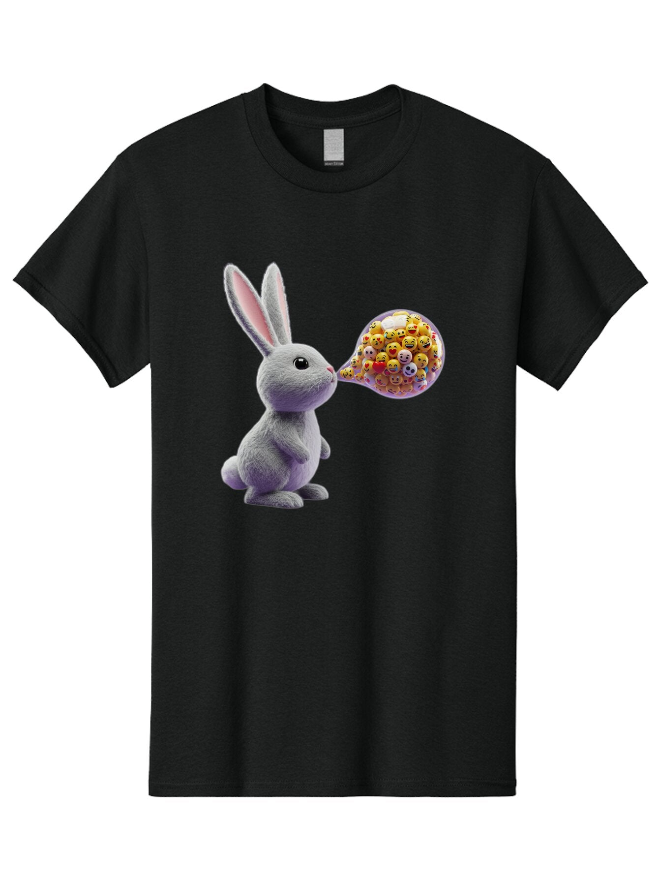 Gray-Bunny-Emoji-Cloud Men'S Graphic Tee, 100% Cotton, Comfortable Casual Summer Wear, Machine Washable, Vintage Camera, Old Camera, Antique Camera, Black Camera, Classic Photography, Photography Equipment, Nostalgic Device, Film Camera, Baq915 15